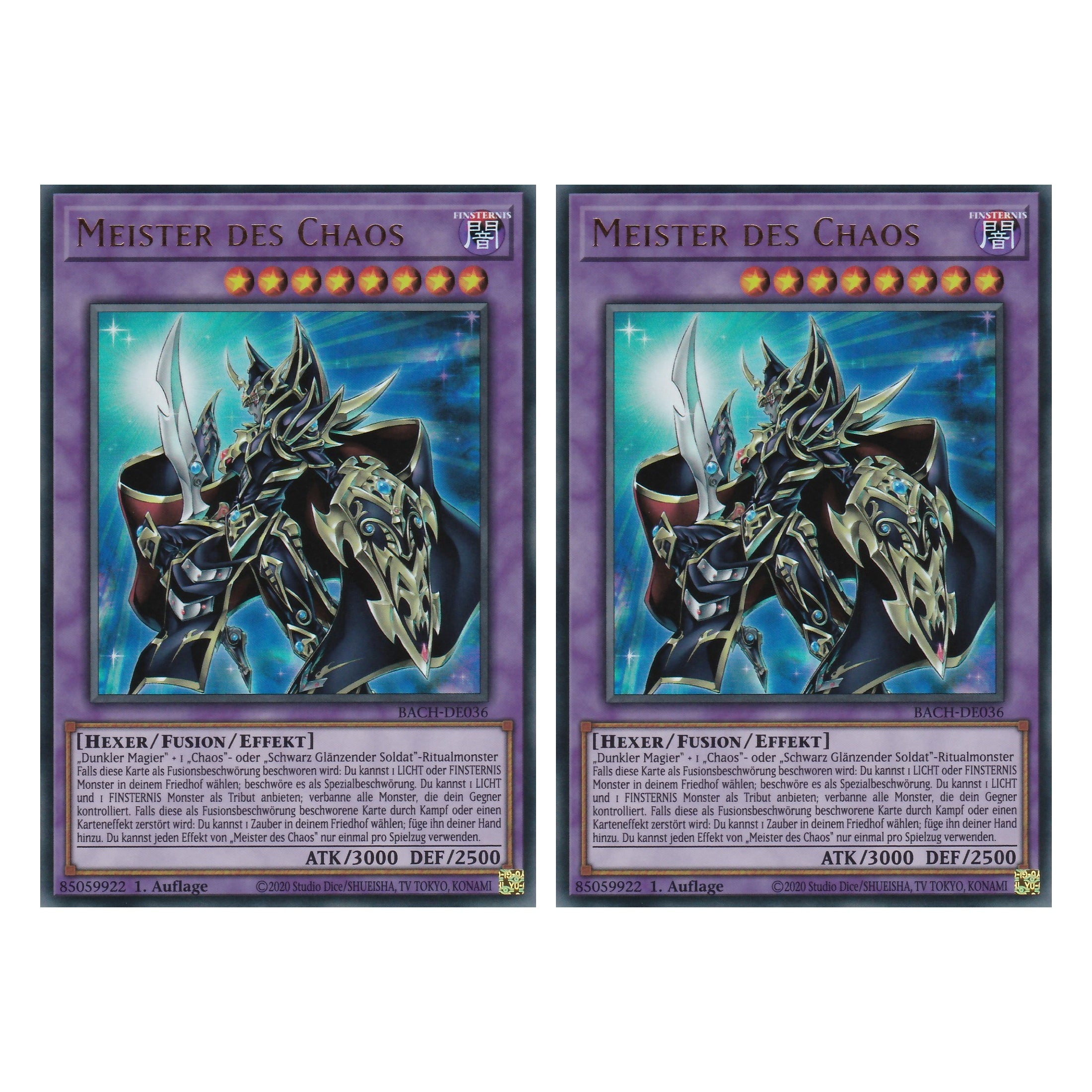 Meister des Chaos - BACH-DE036 - Ultra Rare - Deutsch - 1. Auflage - Battle of Chaos - Yu-Gi-Oh! - Duo Set (2 Stück)