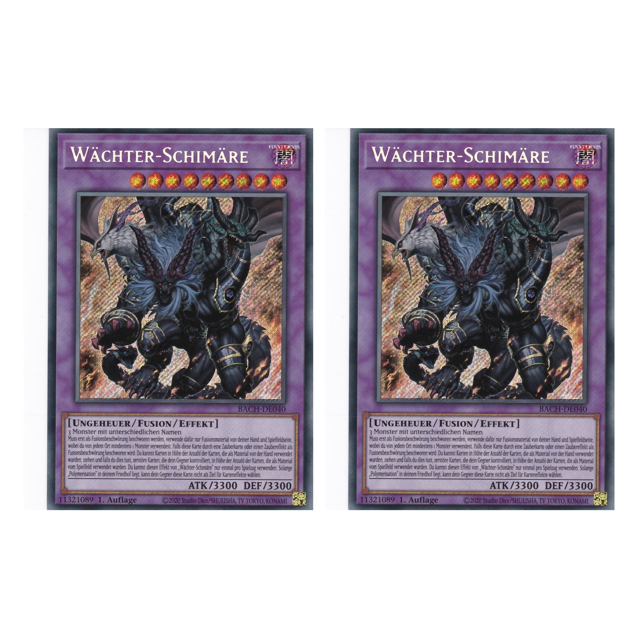 Wächter-Schimäre - BACH-DE040 - Secret Rare - Deutsch - 1. Auflage - Battle of Chaos - Yu-Gi-Oh! - Duo Set (2 Stück)