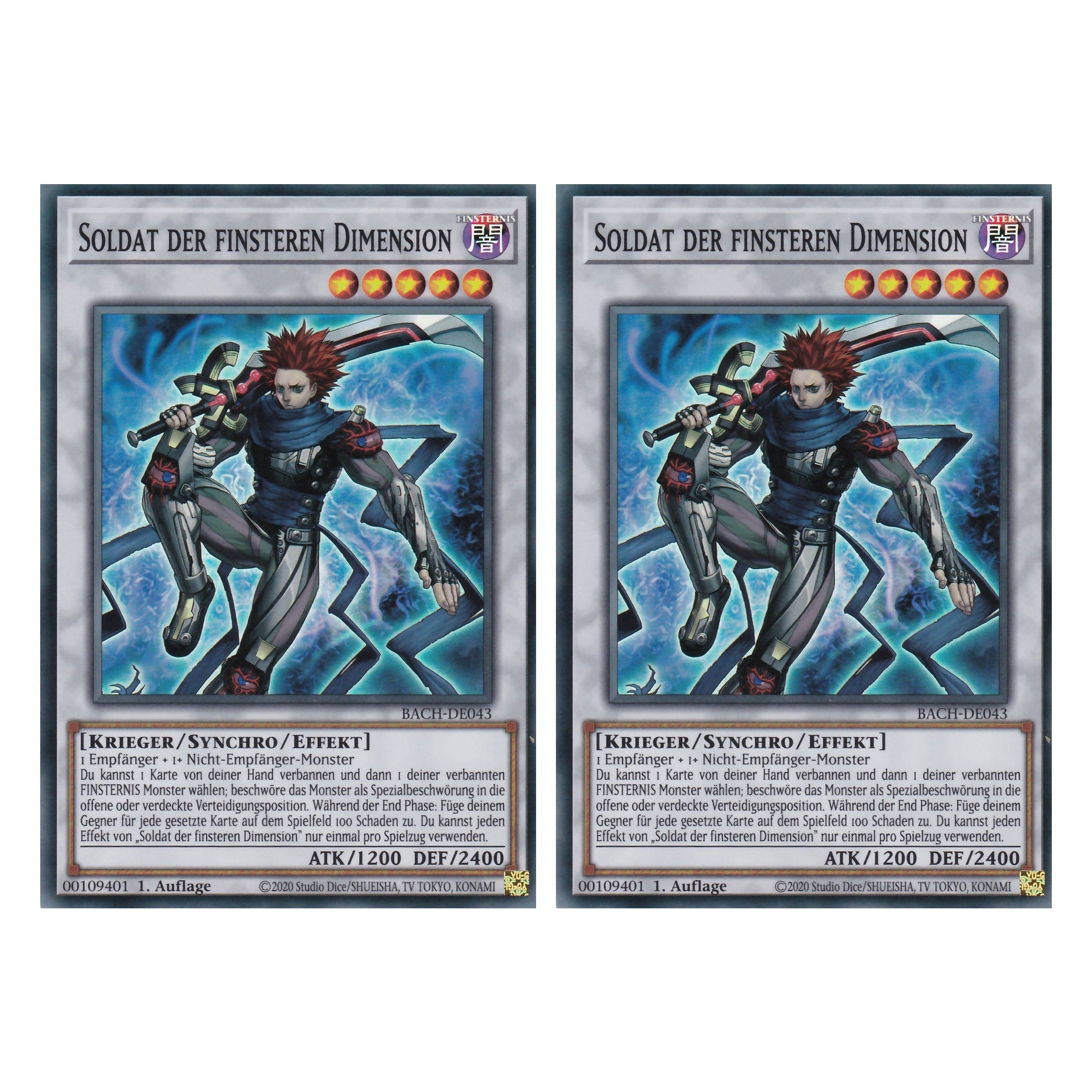 Soldat der finsteren Dimension - BACH-DE043 - Super Rare - Deutsch - 1. Auflage - Battle of Chaos - Yu-Gi-Oh! - Duo Set (2 Stück)