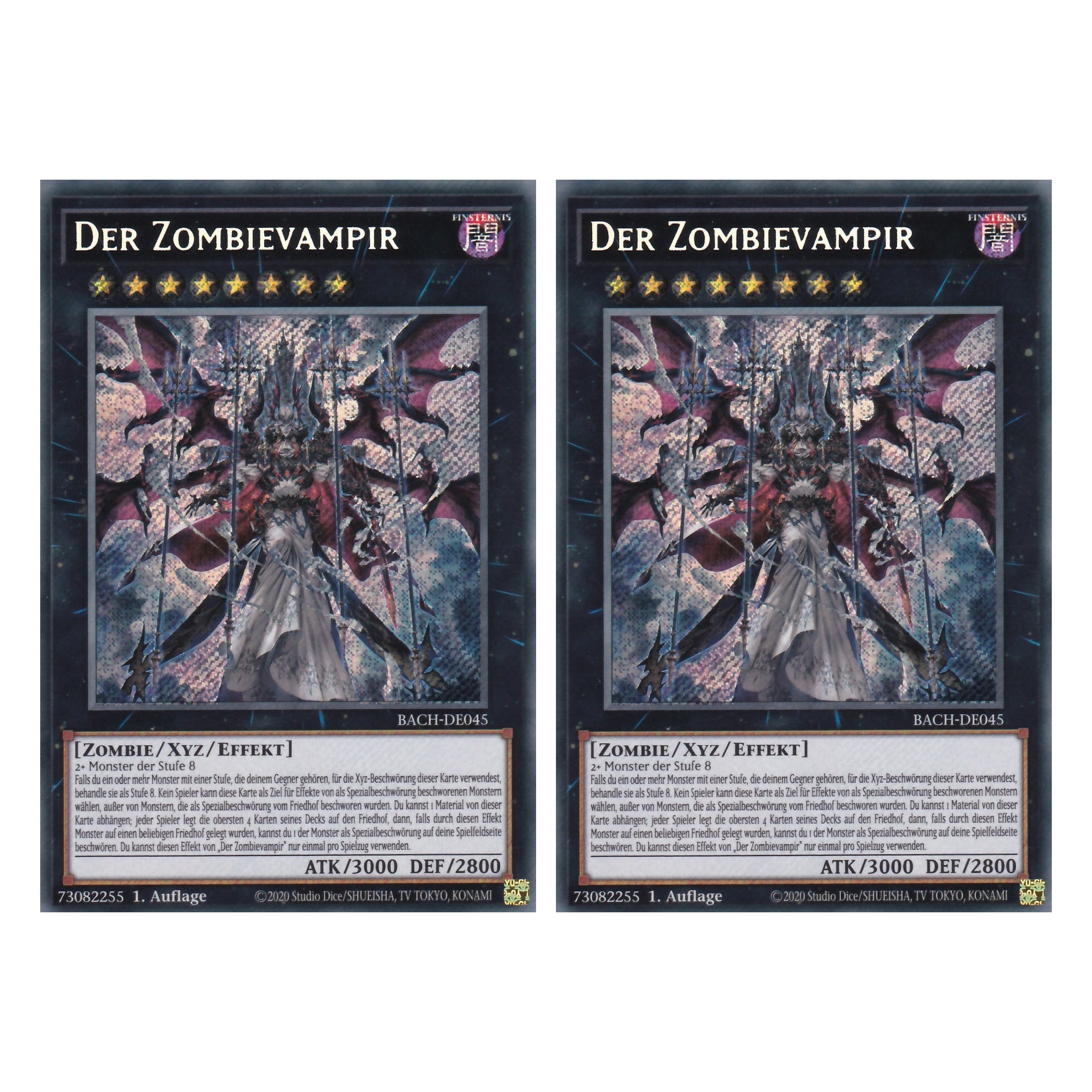 Der Zombievampir - BACH-DE045 - Secret Rare - Deutsch - 1. Auflage - Battle of Chaos - Yu-Gi-Oh! - Duo Set (2 Stück)