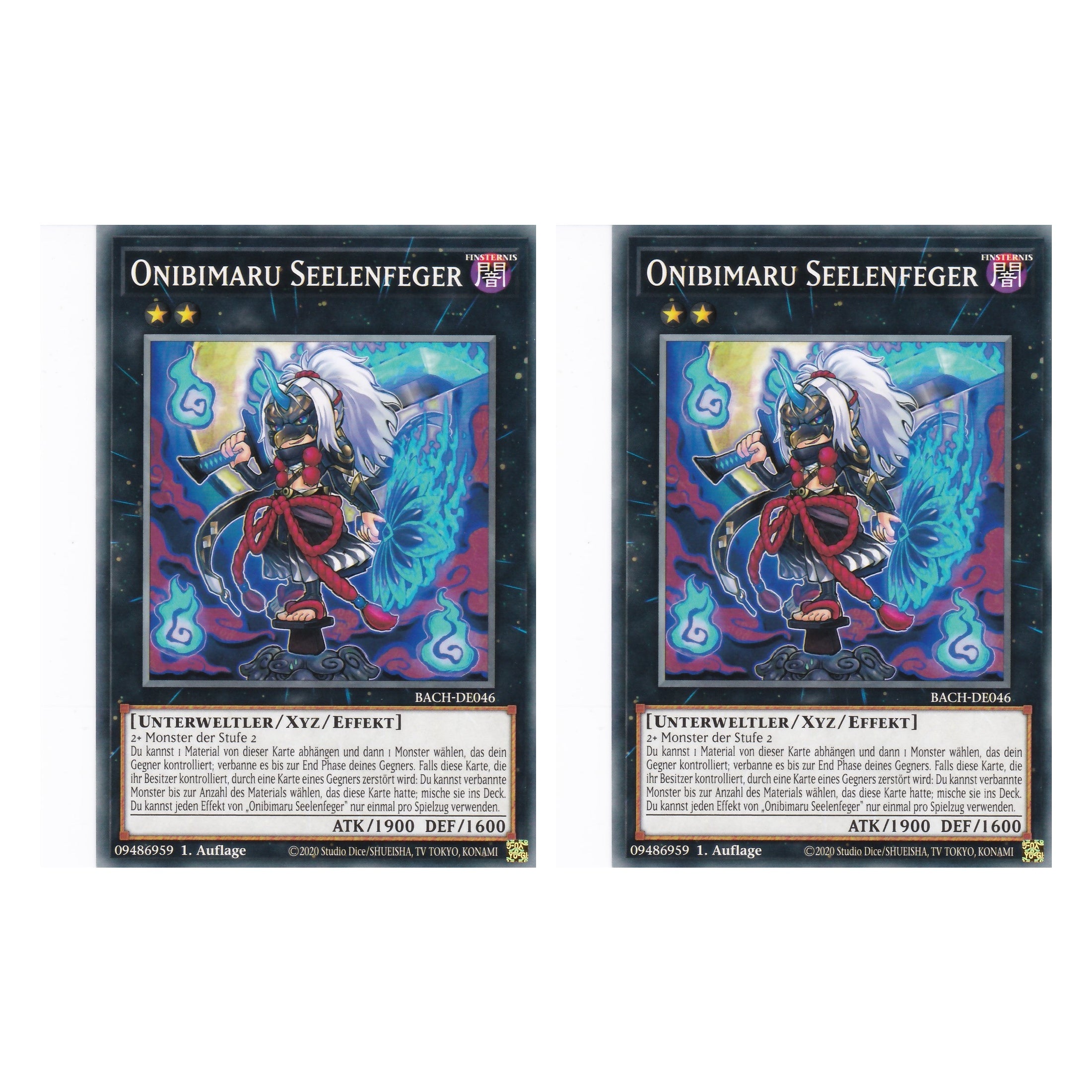 Onibimaru Seelenfeger - BACH-DE046 - Common - Deutsch - 1. Auflage - Battle of Chaos - Yu-Gi-Oh! - Duo Set (2 Stück)