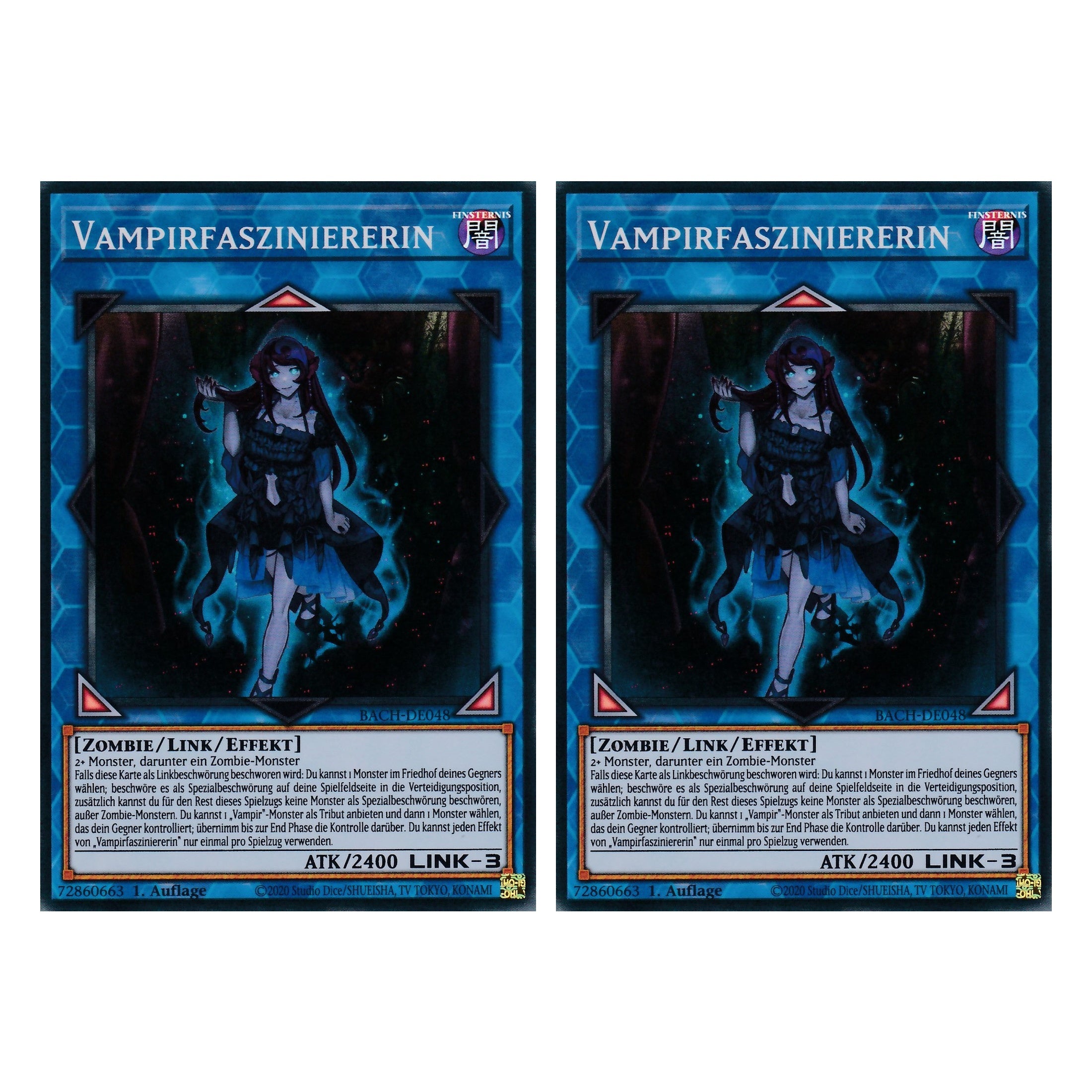 Vampirfasziniererin - BACH-DE048 - Super Rare - Deutsch - 1. Auflage - Battle of Chaos - Yu-Gi-Oh! - Duo Set (2 Stück)