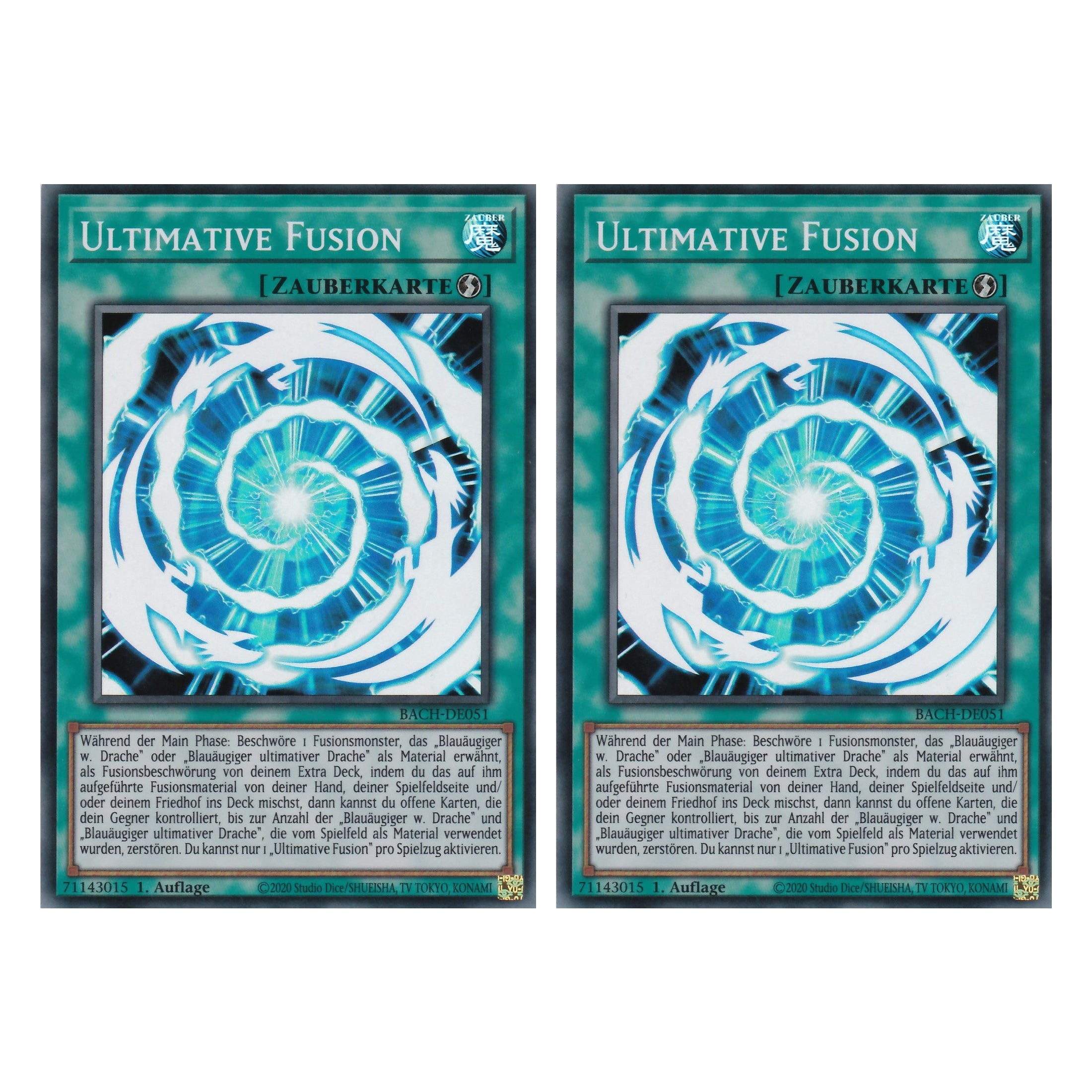 Ultimative Fusion - BACH-DE051 - Super Rare - Deutsch - 1. Auflage - Battle of Chaos - Yu-Gi-Oh! - Duo Set (2 Stück)