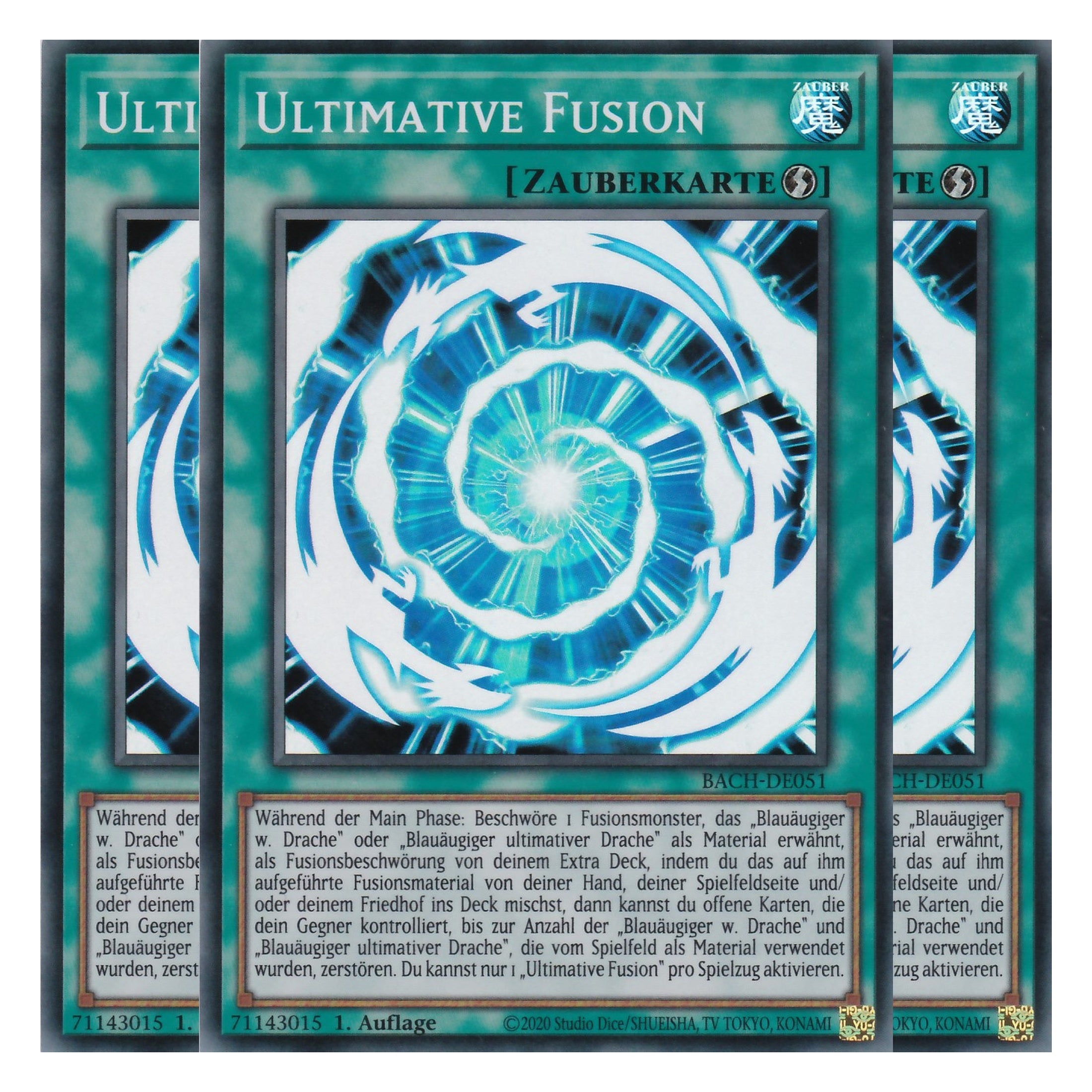 Ultimative Fusion - BACH-DE051 - Super Rare - Deutsch - 1. Auflage - Battle of Chaos - Yu-Gi-Oh! - Playset (3 Kopien)