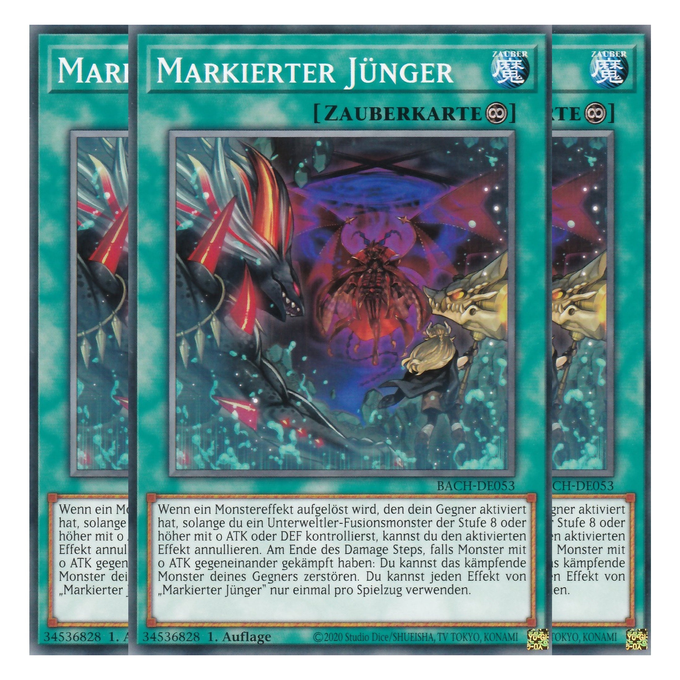 Markierter Jünger - BACH-DE053 - Common - Deutsch - 1. Auflage - Battle of Chaos - Yu-Gi-Oh! - Playset (3 Kopien)