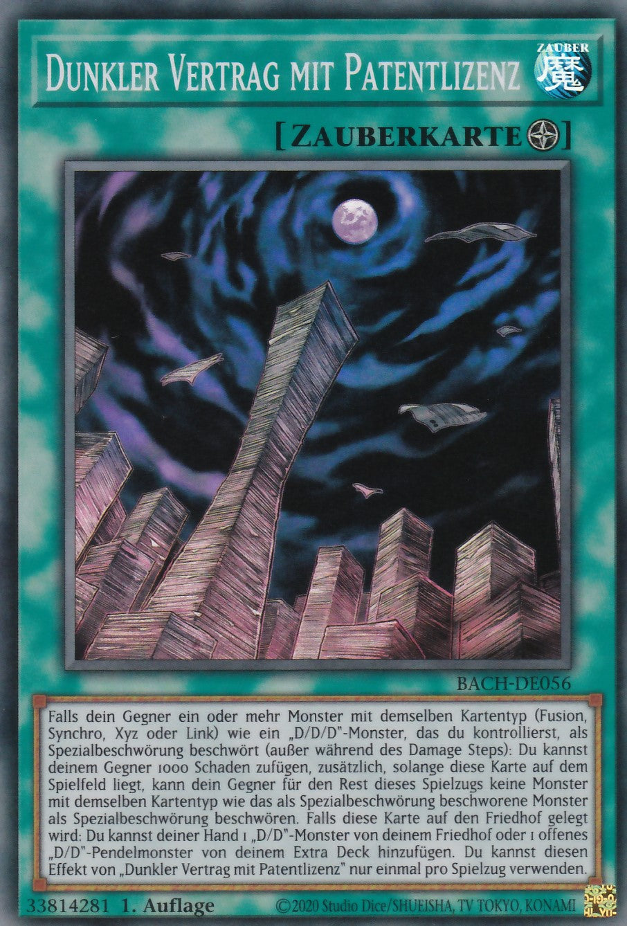 Dunkler Vertrag mit Patentlizenz - BACH-DE056 - Super Rare - Deutsch - 1. Auflage - Battle of Chaos