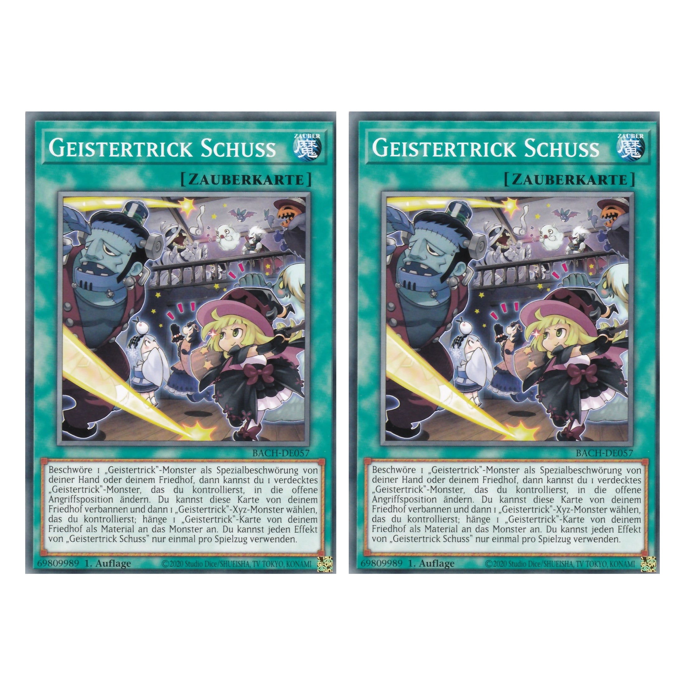 Geistertrick Schuss - BACH-DE057 - Common - Deutsch - 1. Auflage - Battle of Chaos - Yu-Gi-Oh! - Duo Set (2 Stück)