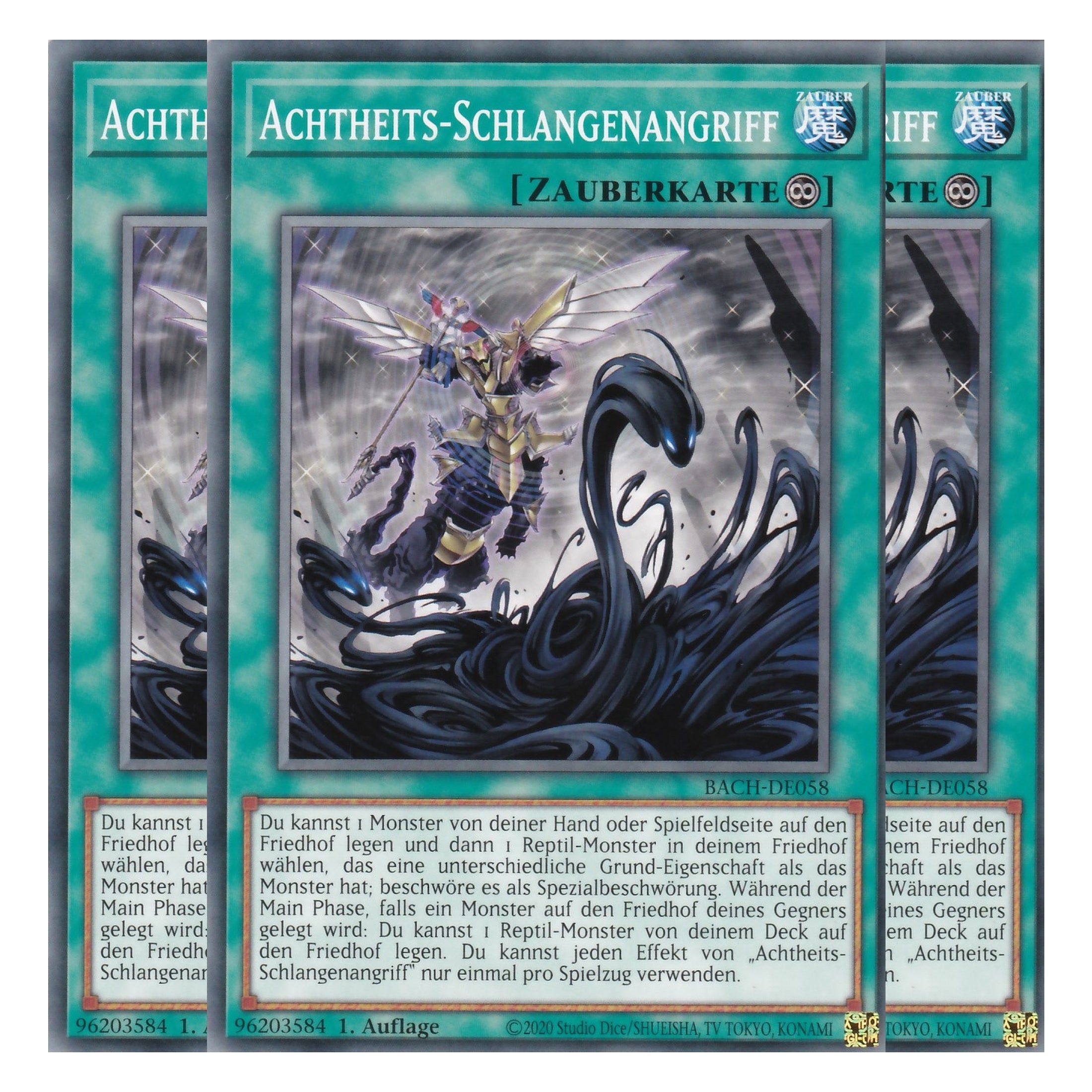 Achtheits-Schlangenangriff - BACH-DE058 - Common - Deutsch - 1. Auflage - Battle of Chaos - Yu-Gi-Oh! - Playset (3 Kopien)