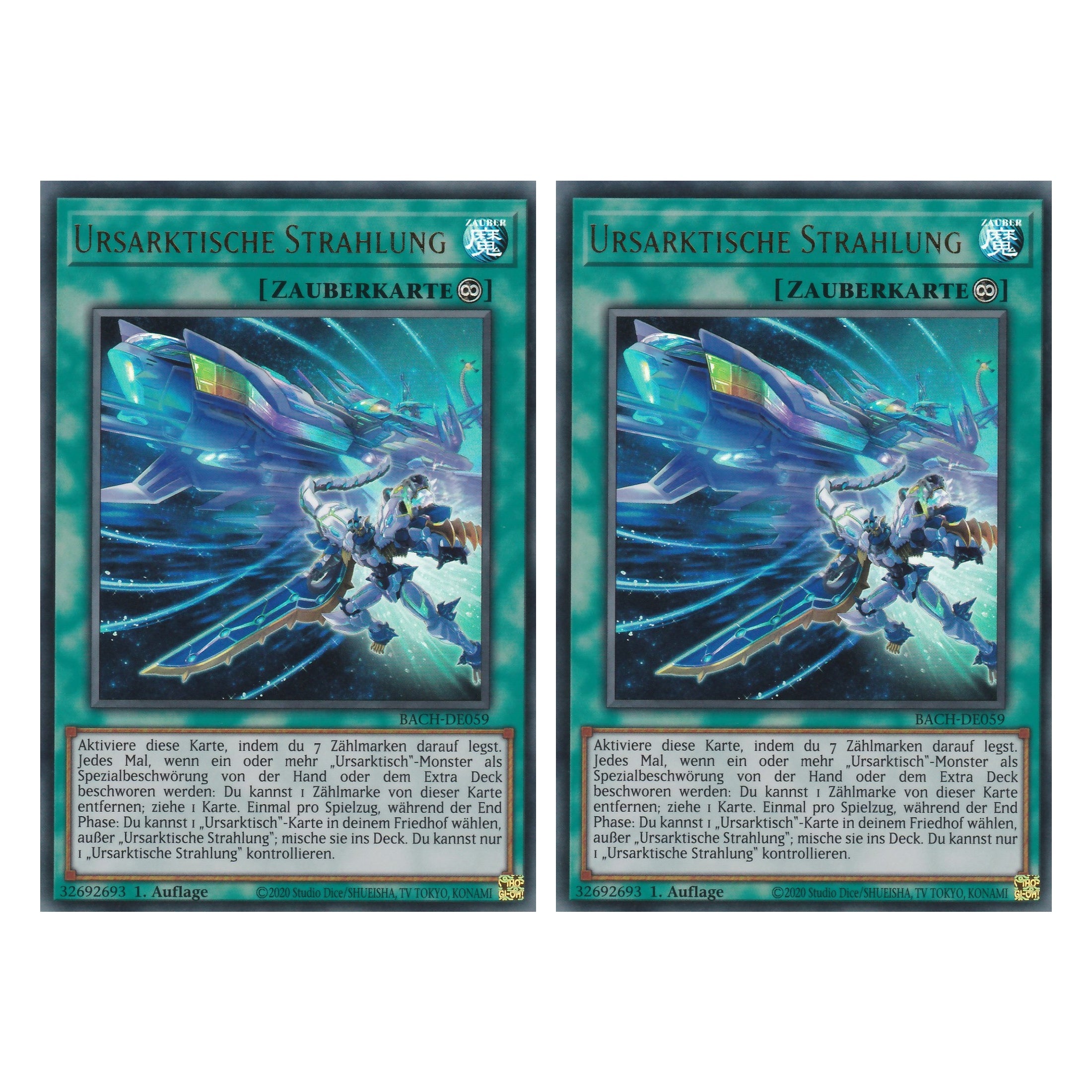 Ursarktische Strahlung - BACH-DE059 - Ultra Rare - Deutsch - 1. Auflage - Battle of Chaos - Yu-Gi-Oh! - Duo Set (2 Stück)