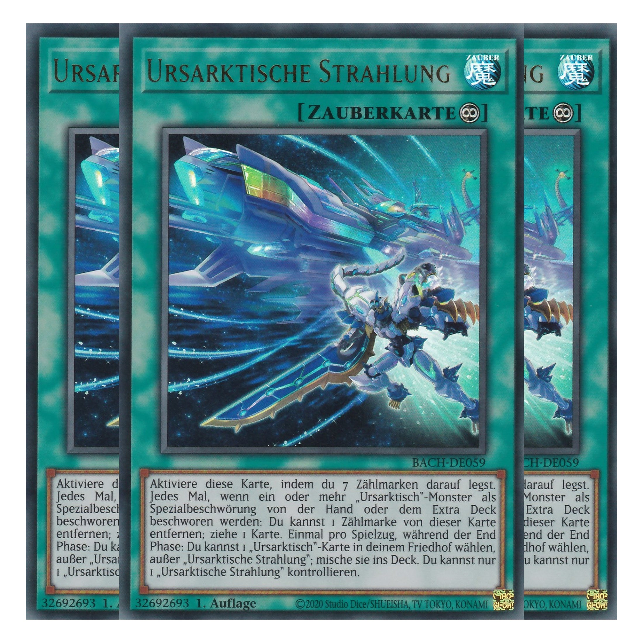Ursarktische Strahlung - BACH-DE059 - Ultra Rare - Deutsch - 1. Auflage - Battle of Chaos - Yu-Gi-Oh! - Playset (3 Kopien)