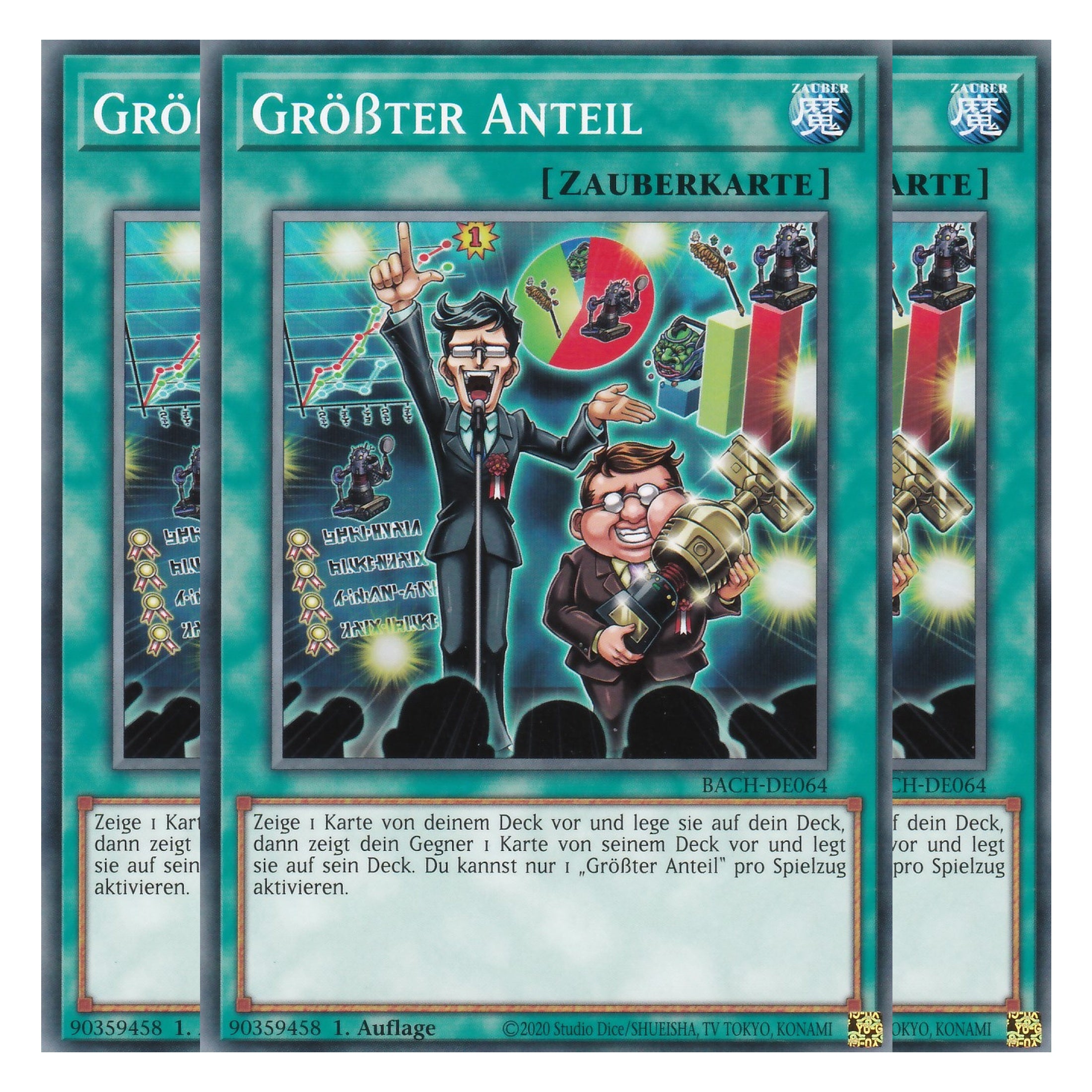 Größter Anteil - BACH-DE064 - Common - Deutsch - 1. Auflage - Battle of Chaos - Yu-Gi-Oh! - Playset (3 Kopien)