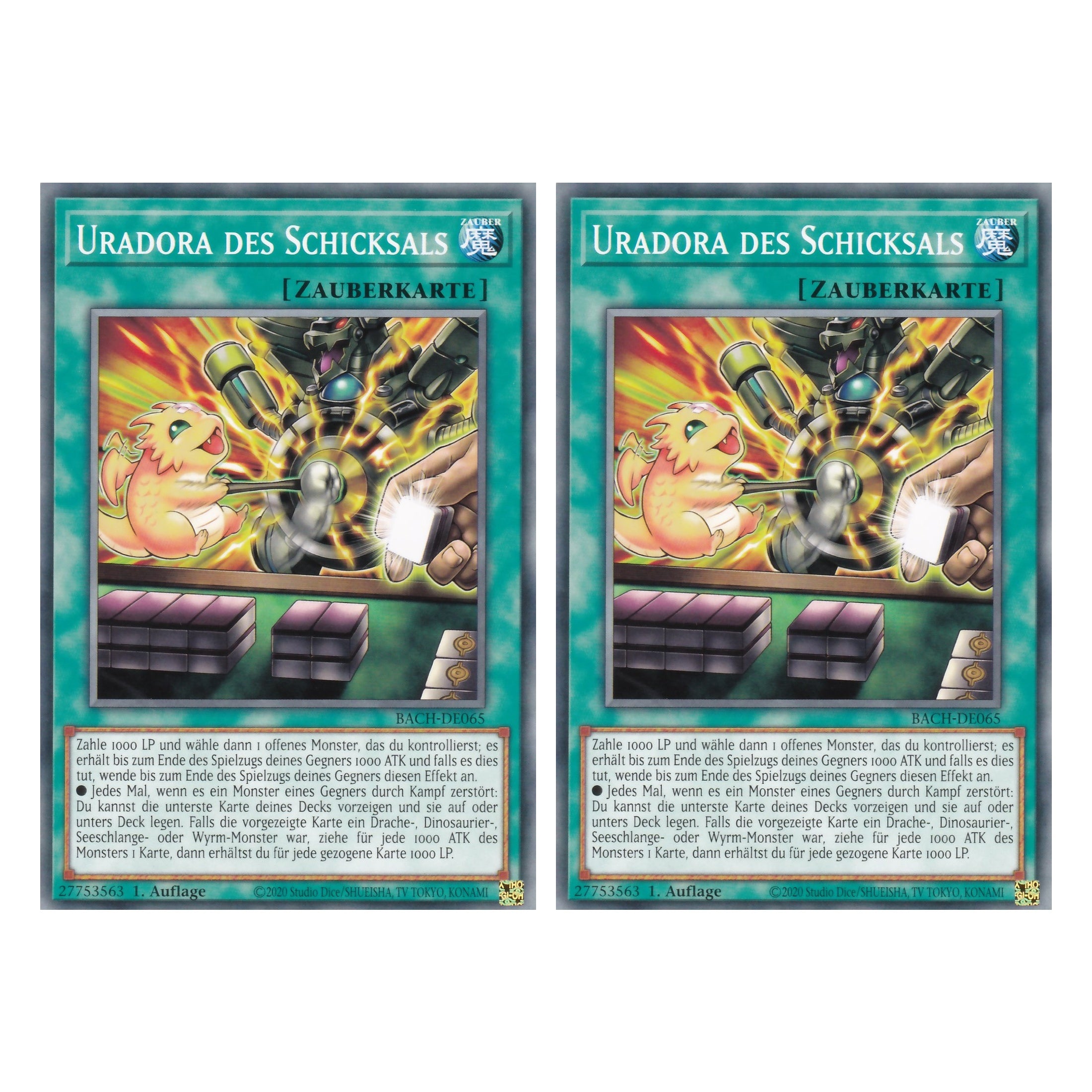 Uradora des Schicksals - BACH-DE065 - Common - Deutsch - 1. Auflage - Battle of Chaos - Yu-Gi-Oh! - Duo Set (2 Stück)