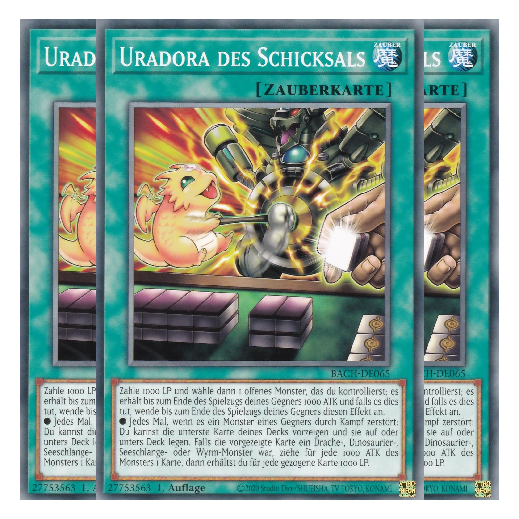 Uradora des Schicksals - BACH-DE065 - Common - Deutsch - 1. Auflage - Battle of Chaos - Yu-Gi-Oh! - Playset (3 Kopien)