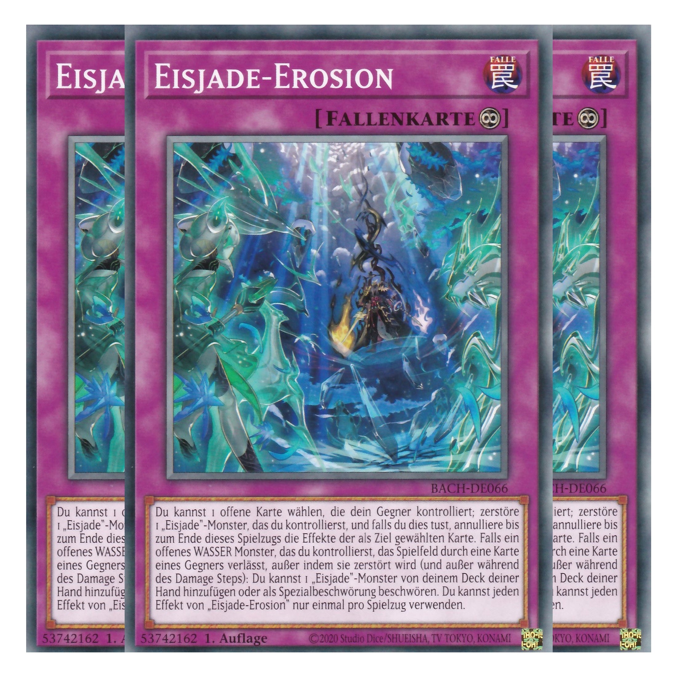Eisjade-Erosion - BACH-DE066 - Common - Deutsch - 1. Auflage - Battle of Chaos - Yu-Gi-Oh! - Playset (3 Kopien)
