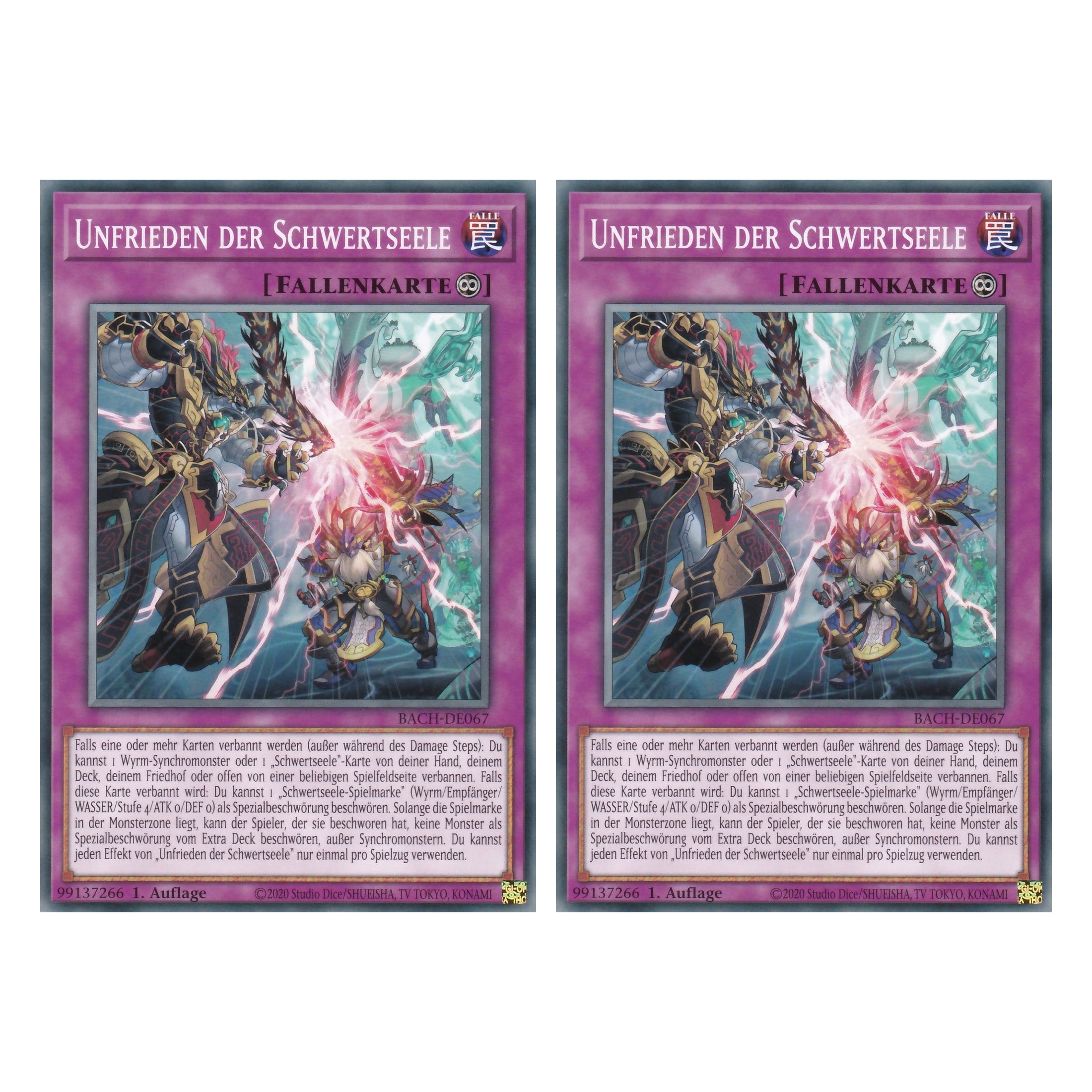 Unfrieden der Schwertseele - BACH-DE067 - Common - Deutsch - 1. Auflage - Battle of Chaos - Yu-Gi-Oh! - Duo Set (2 Stück)
