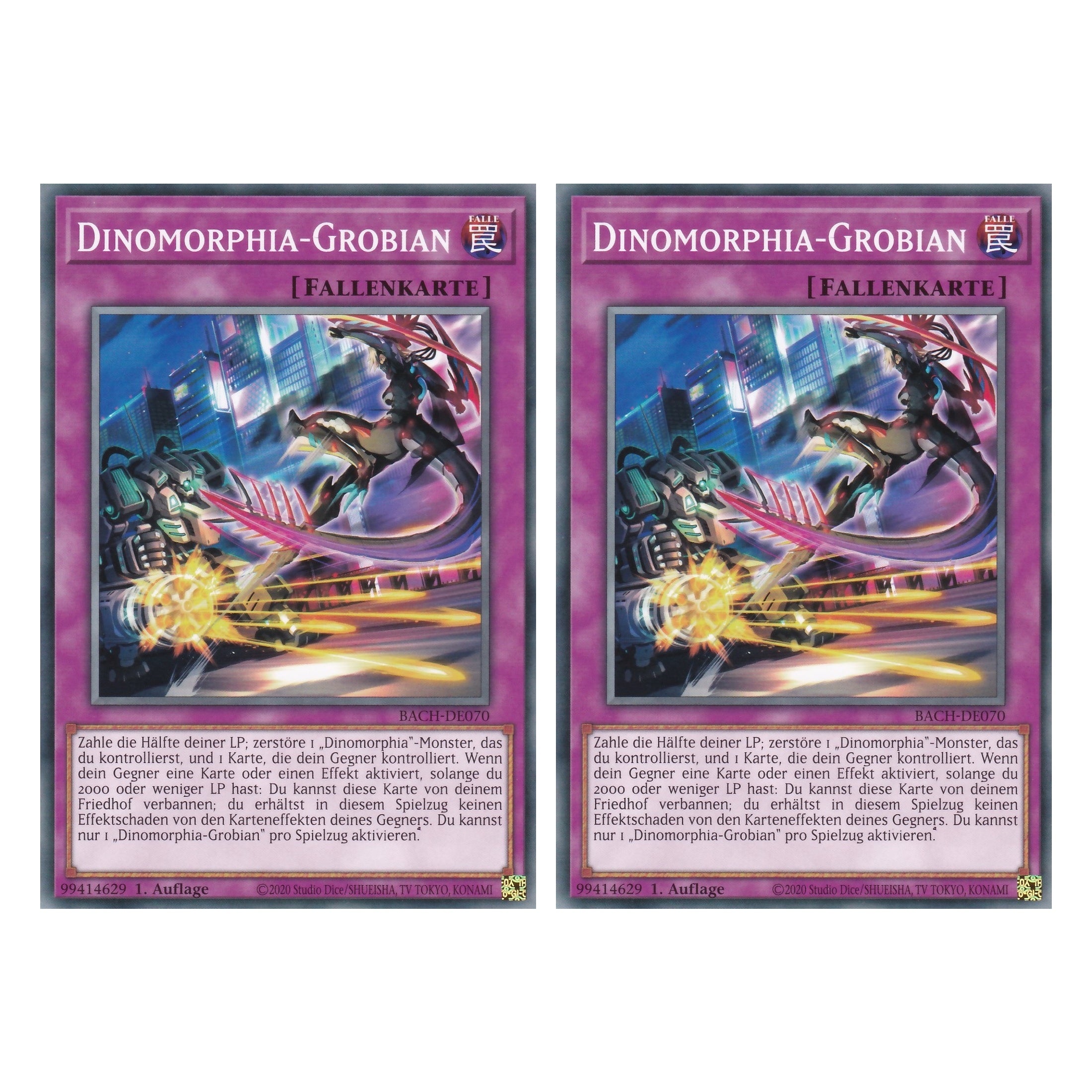 Dinomorphia-Grobian - BACH-DE070 - Common - Deutsch - 1. Auflage - Battle of Chaos - Yu-Gi-Oh! - Duo Set (2 Stück)