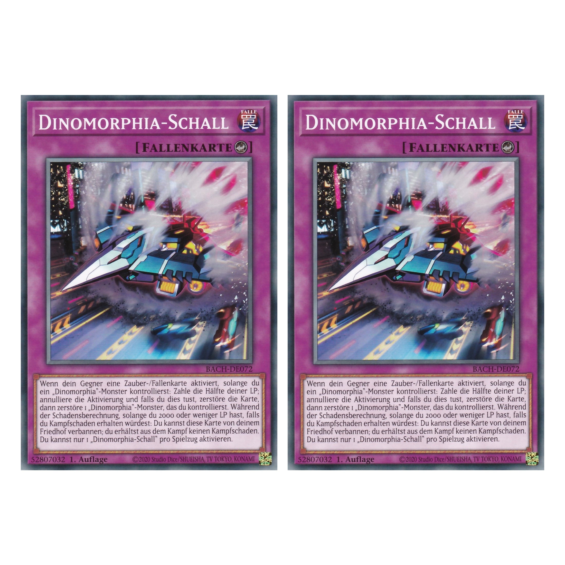 Dinomorphia-Schall - BACH-DE072 - Common - Deutsch - 1. Auflage - Battle of Chaos - Yu-Gi-Oh! - Duo Set (2 Stück)