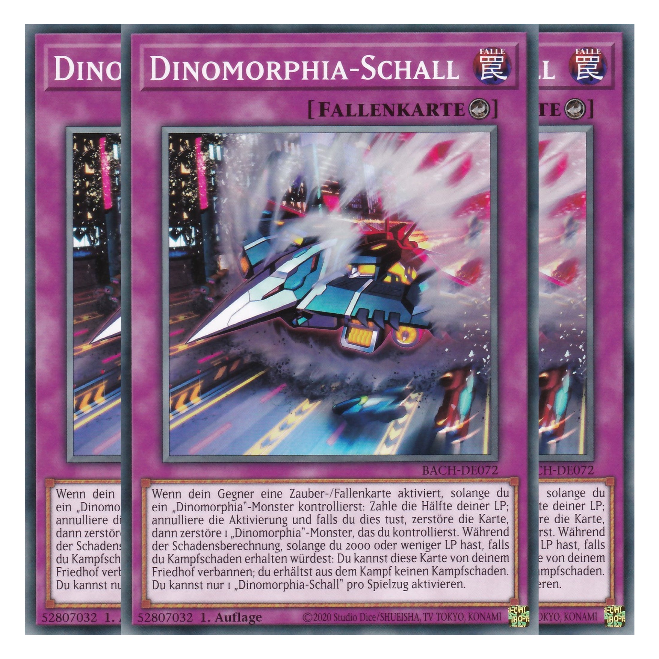 Dinomorphia-Schall - BACH-DE072 - Common - Deutsch - 1. Auflage - Battle of Chaos - Yu-Gi-Oh! - Playset (3 Kopien)