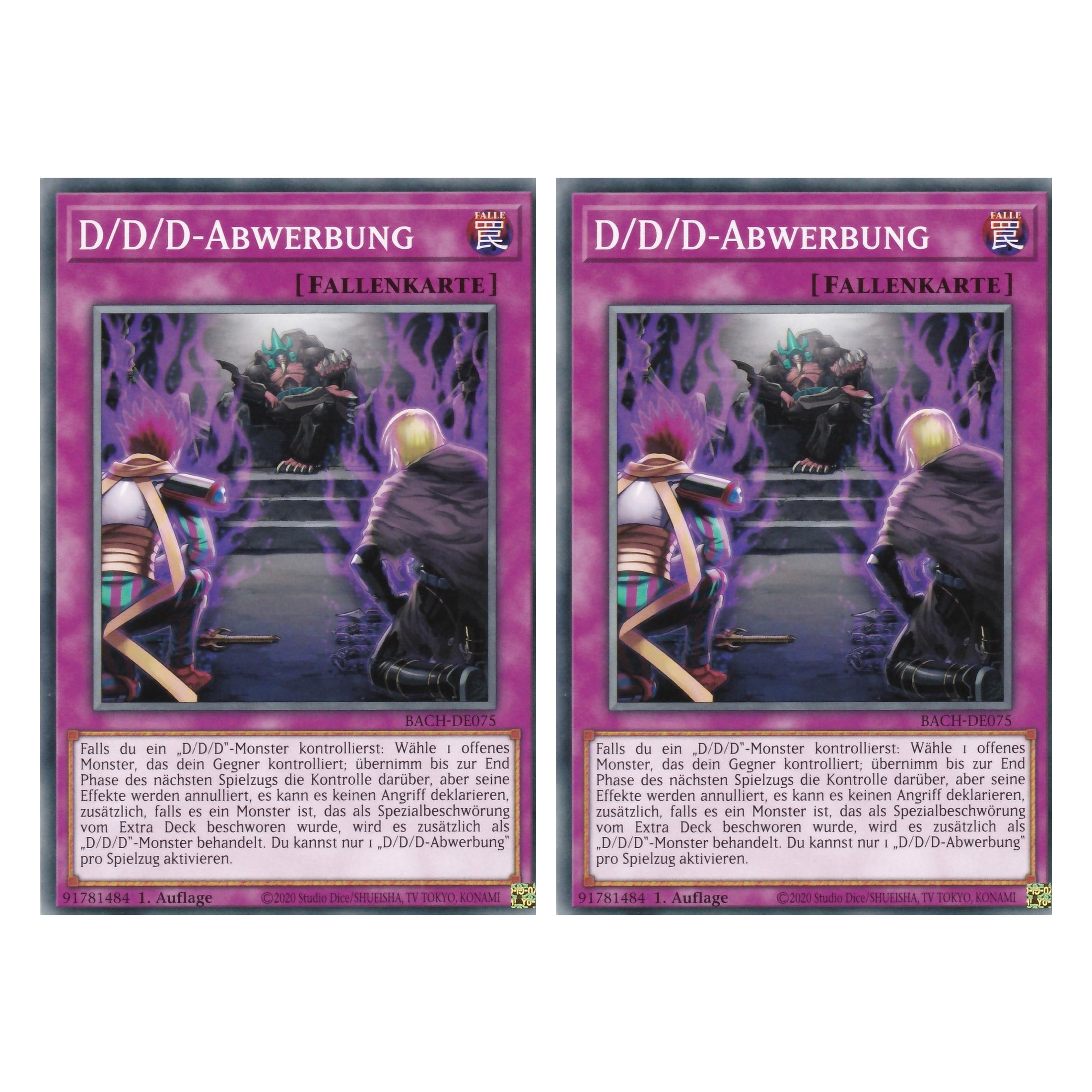 D/D/D-Abwerbung - BACH-DE075 - Common - Deutsch - 1. Auflage - Battle of Chaos - Yu-Gi-Oh! - Duo Set (2 Stück)