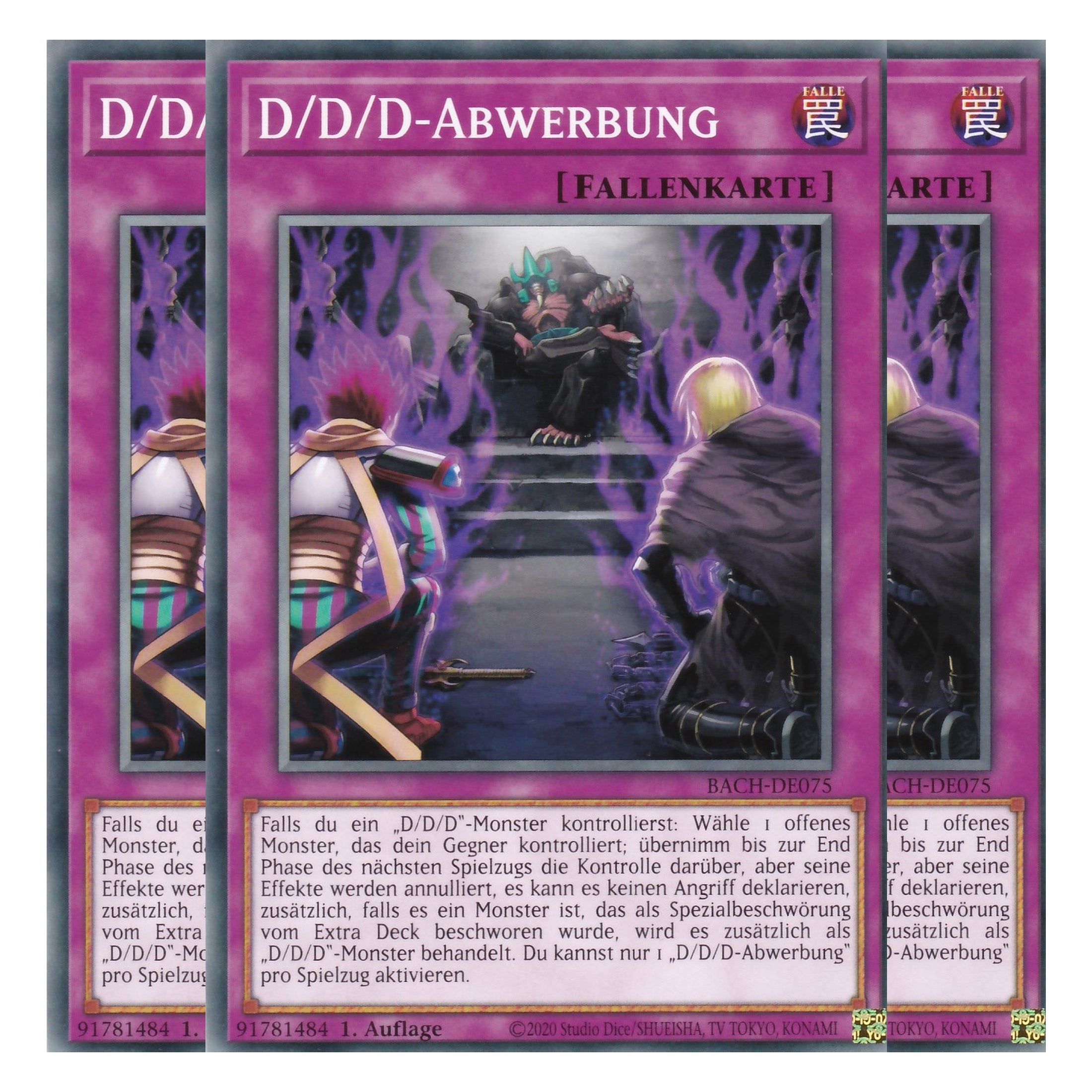 D/D/D-Abwerbung - BACH-DE075 - Common - Deutsch - 1. Auflage - Battle of Chaos - Yu-Gi-Oh! - Playset (3 Kopien)