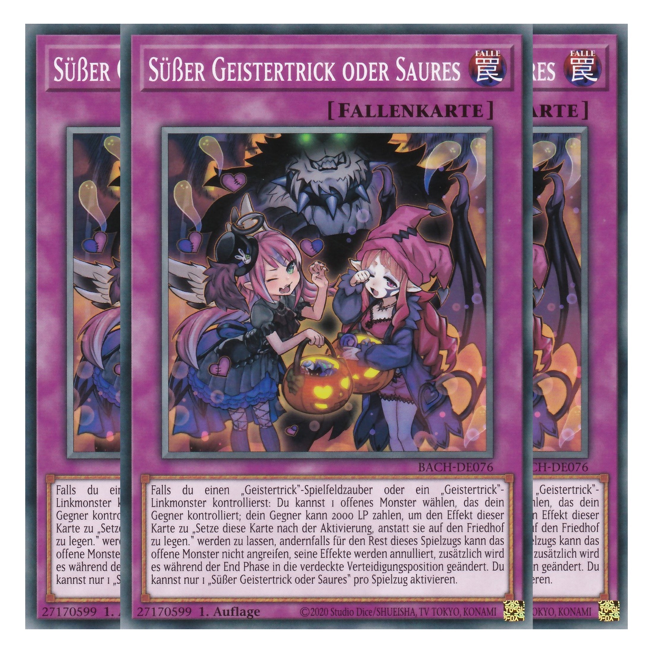 Süßer Geistertrick oder Saures - BACH-DE076 - Common - Deutsch - 1. Auflage - Battle of Chaos - Yu-Gi-Oh! - Playset (3 Kopien)