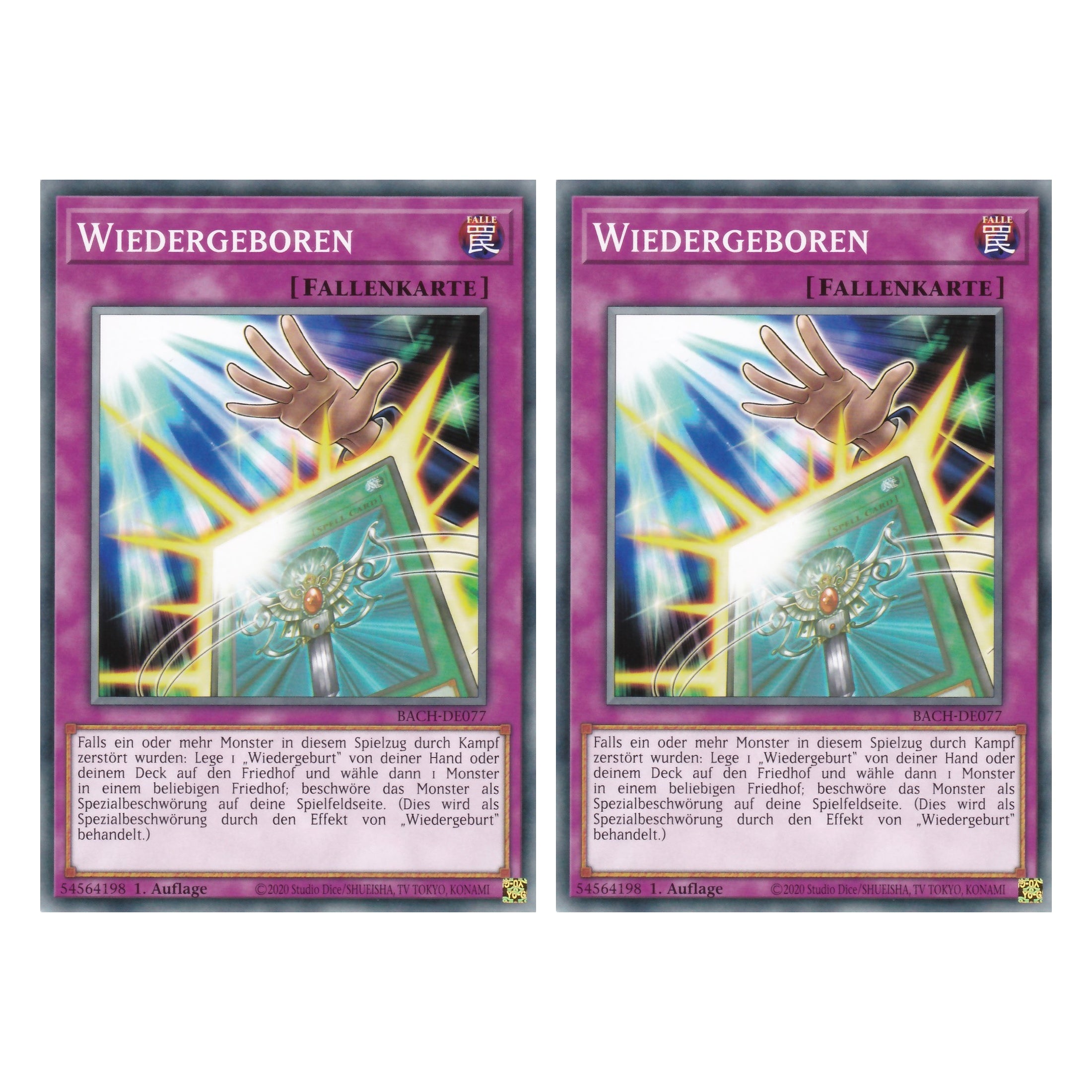 Wiedergeboren - BACH-DE077 - Common - Deutsch - 1. Auflage - Battle of Chaos - Yu-Gi-Oh! - Duo Set (2 Stück)