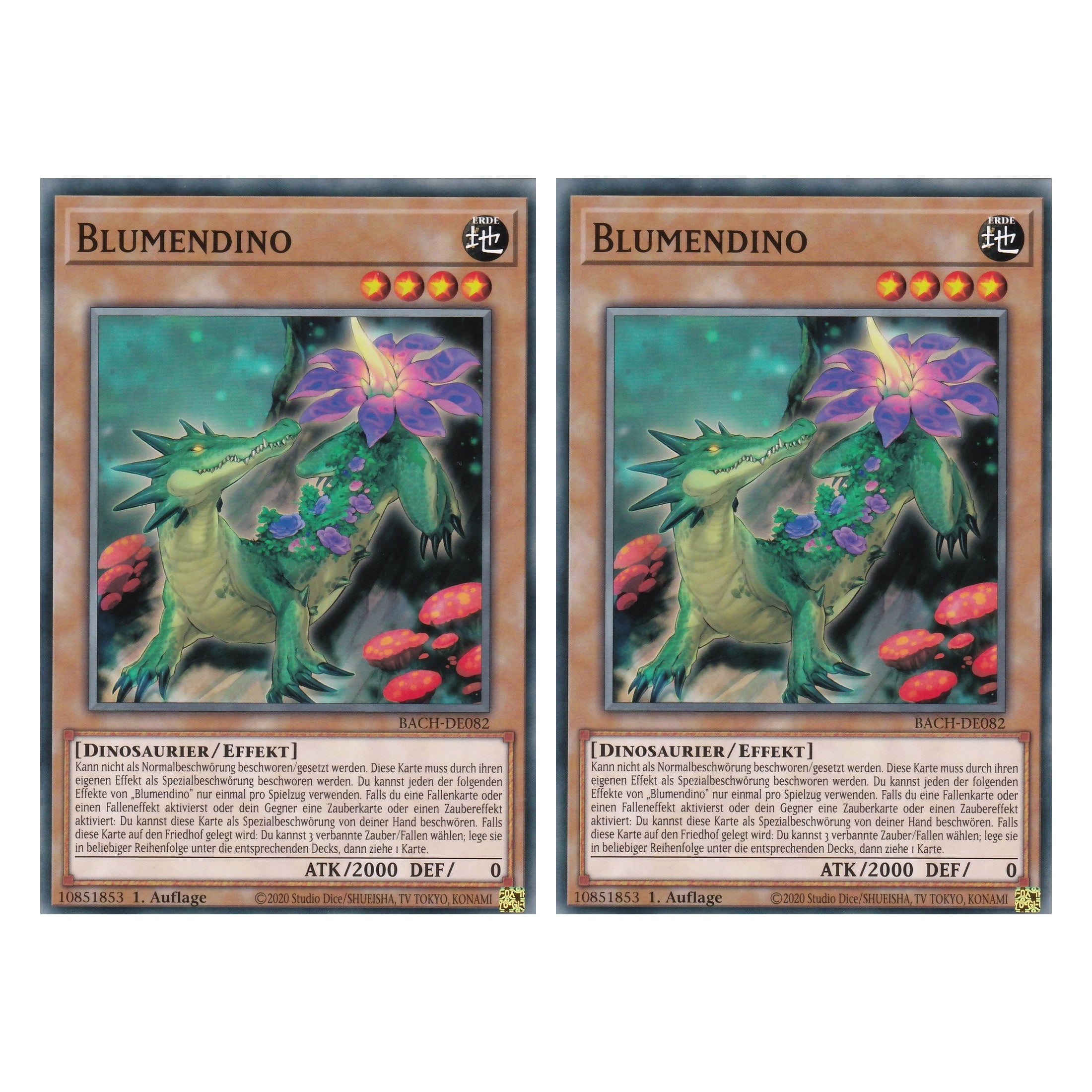 Blumendino - BACH-DE082 - Common - Deutsch - 1. Auflage - Battle of Chaos - Yu-Gi-Oh! - Duo Set (2 Stück)