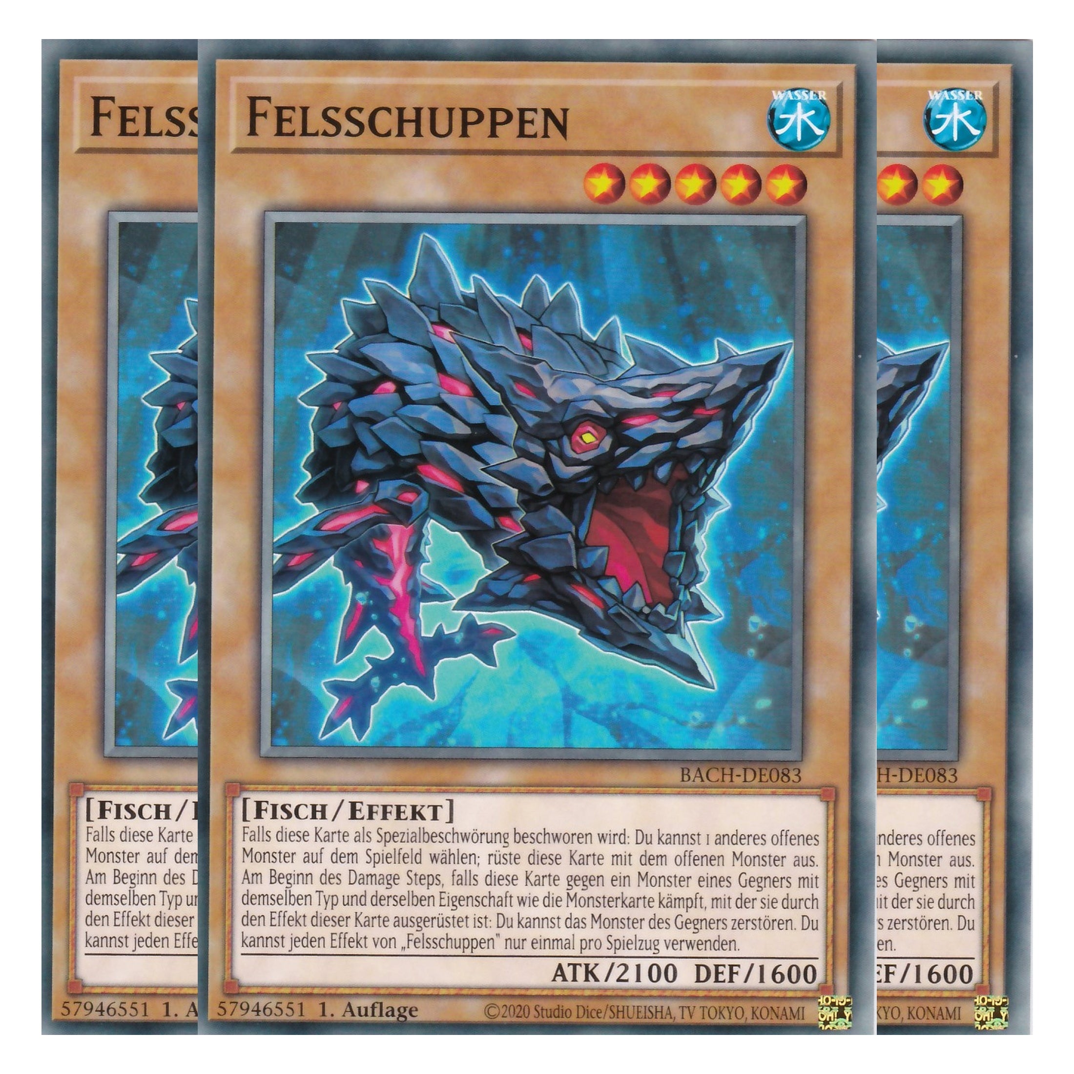 Felsschuppen - BACH-DE083 - Common - Deutsch - 1. Auflage - Battle of Chaos - Yu-Gi-Oh! - Playset (3 Kopien)