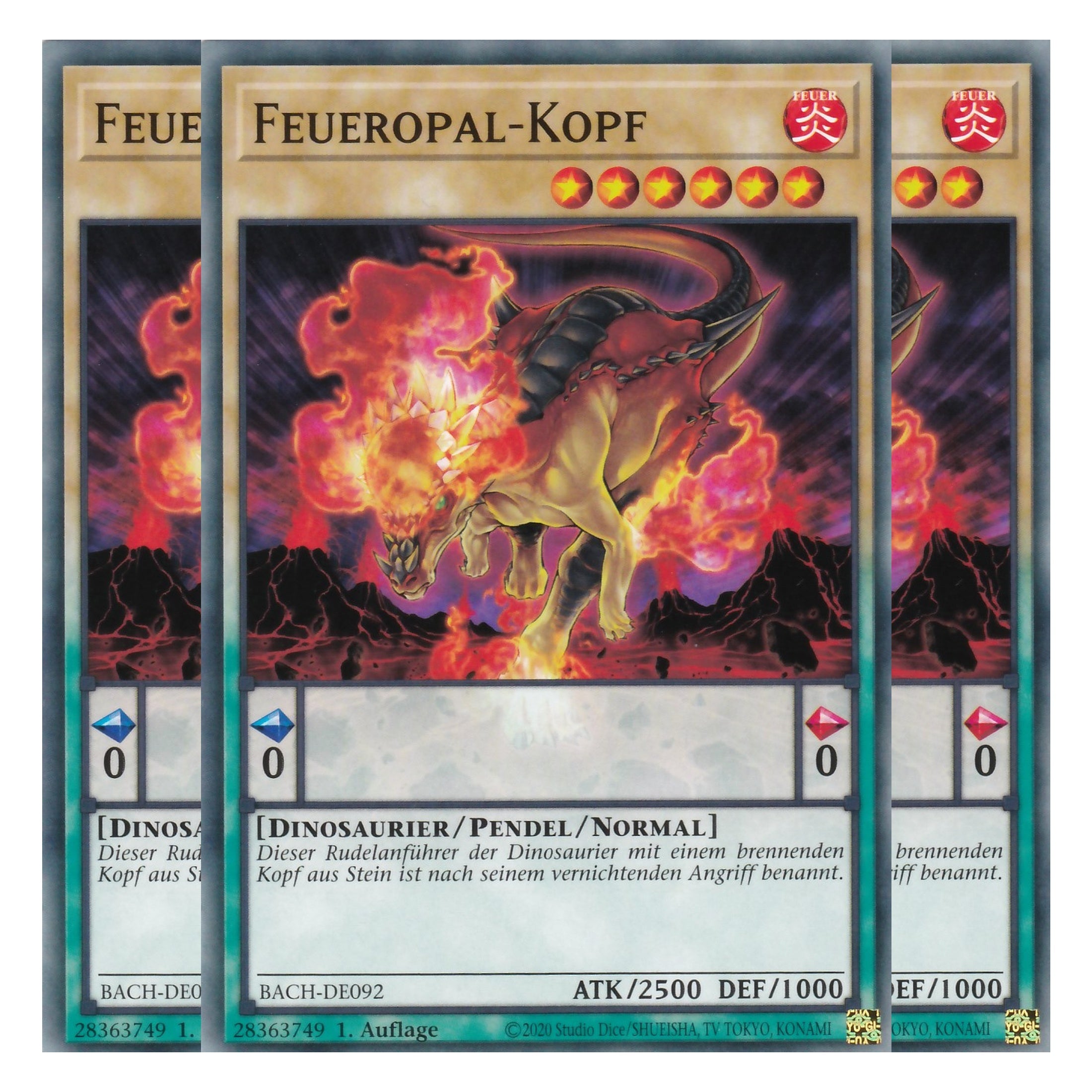 Feueropal-Kopf - BACH-DE092 - Common - Deutsch - 1. Auflage - Battle of Chaos - Yu-Gi-Oh! - Playset (3 Kopien)