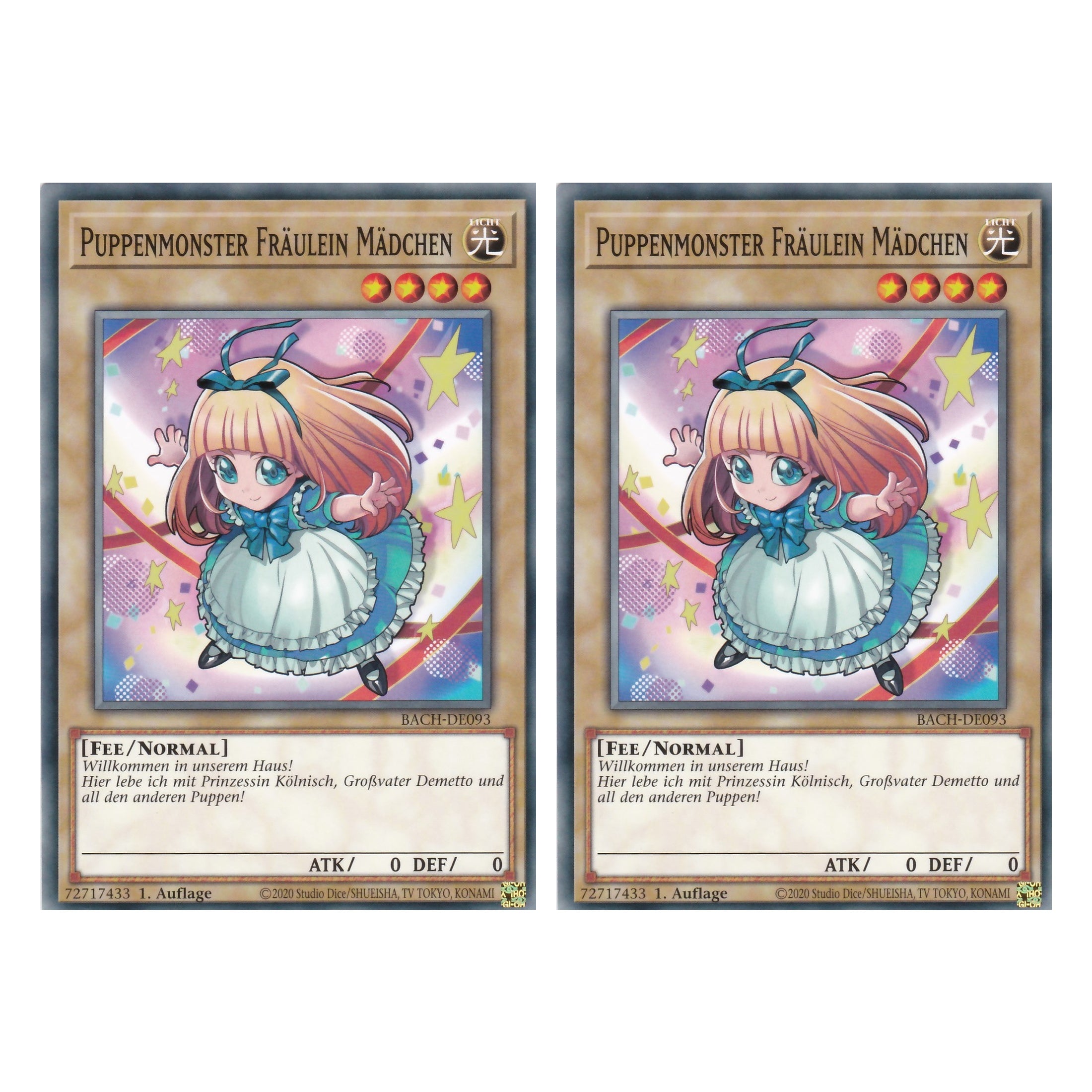 Puppenmonster Fräulein Mädchen - BACH-DE093 - Common - Deutsch - 1. Auflage - Battle of Chaos - Yu-Gi-Oh! - Duo Set (2 Stück)