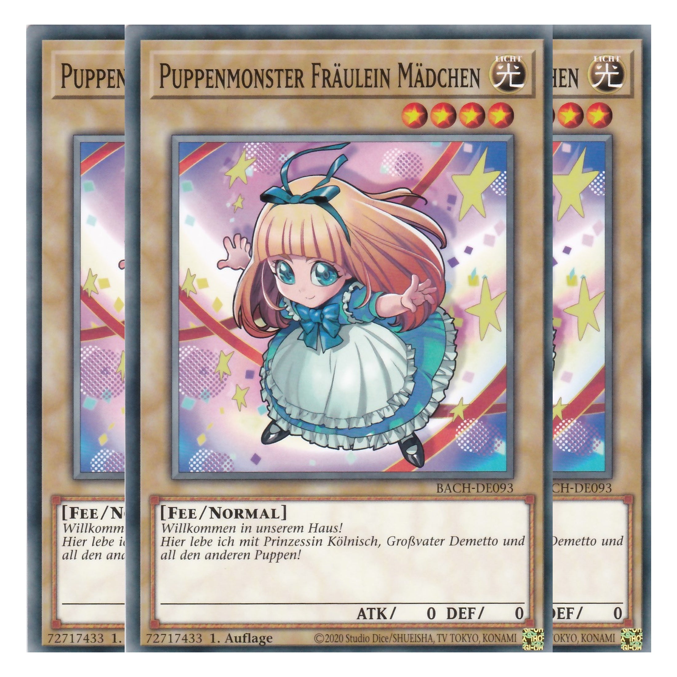 Puppenmonster Fräulein Mädchen - BACH-DE093 - Common - Deutsch - 1. Auflage - Battle of Chaos - Yu-Gi-Oh! - Playset (3 Kopien)