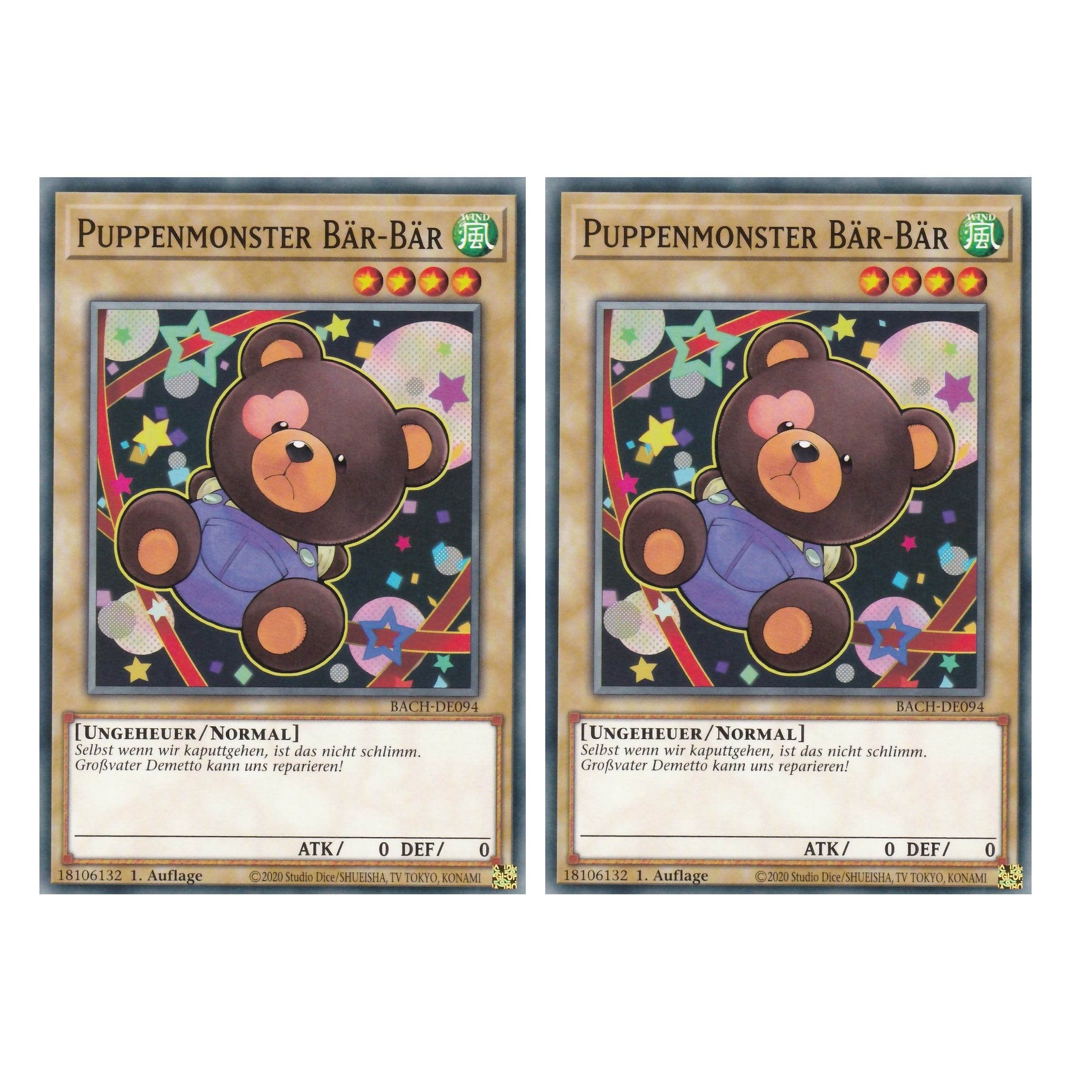 Puppenmonster Bär-Bär - BACH-DE094 - Common - Deutsch - 1. Auflage - Battle of Chaos - Yu-Gi-Oh! - Duo Set (2 Stück)