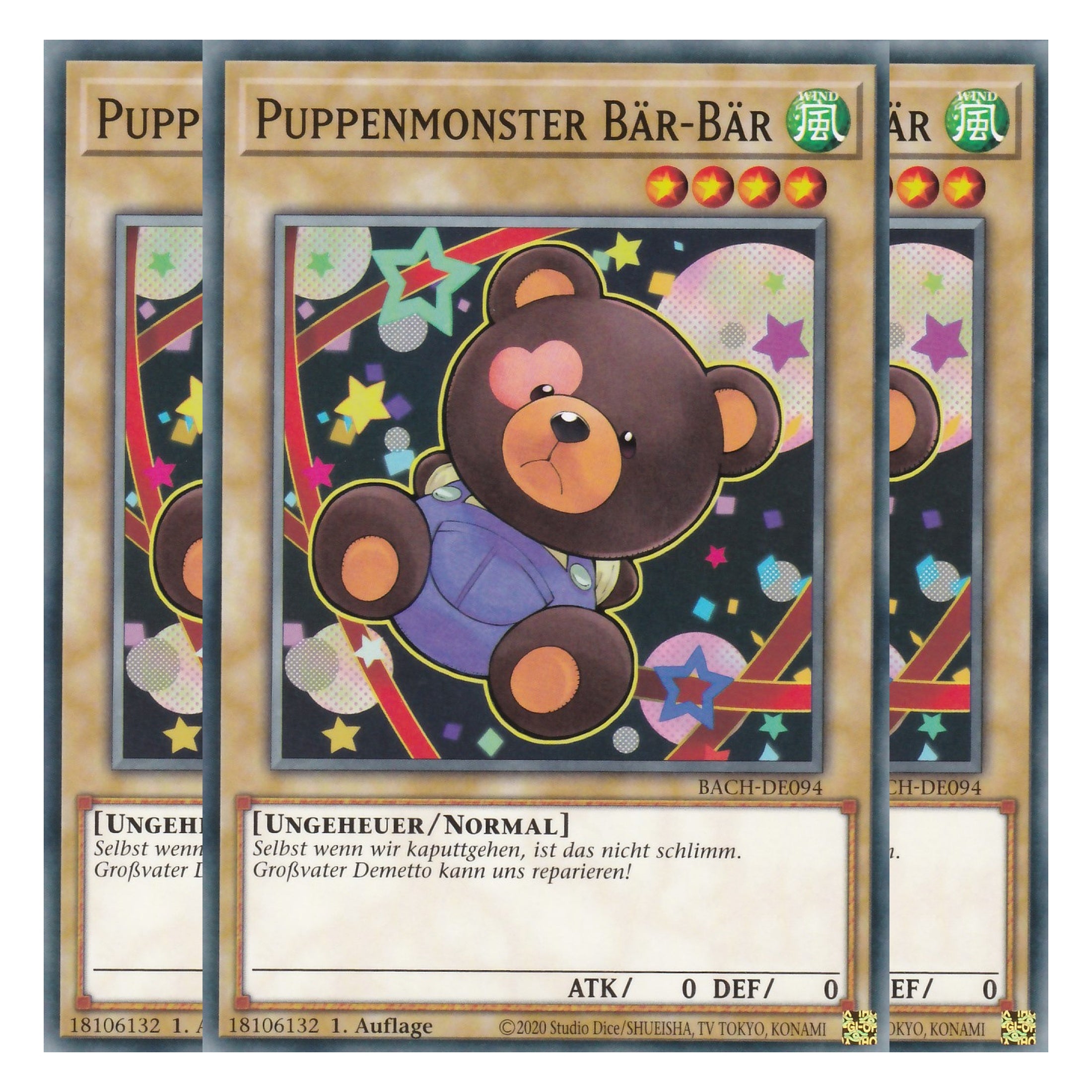 Puppenmonster Bär-Bär - BACH-DE094 - Common - Deutsch - 1. Auflage - Battle of Chaos - Yu-Gi-Oh! - Playset (3 Kopien)