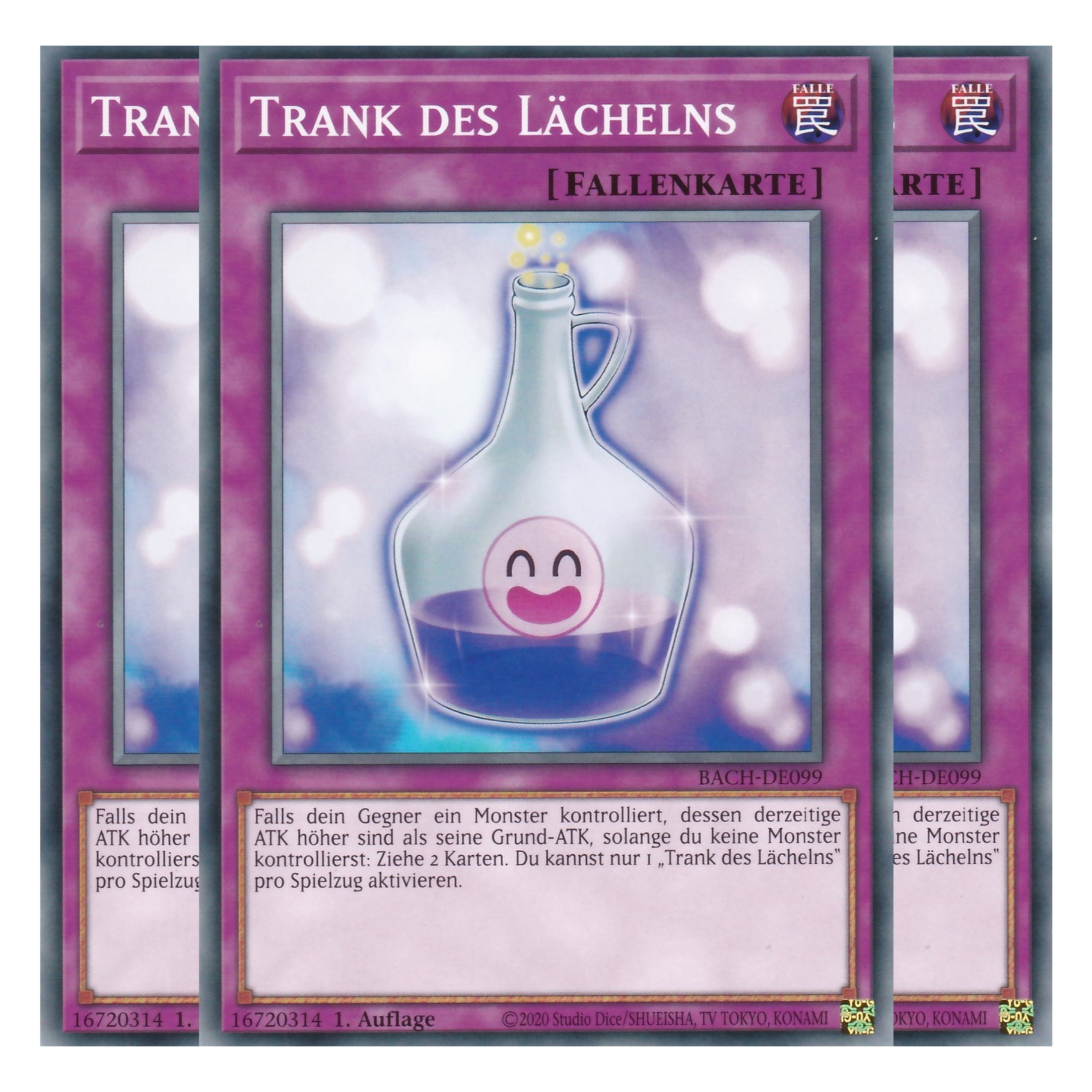 Trank des Lächelns - BACH-DE099 - Common - Deutsch - 1. Auflage - Battle of Chaos - Yu-Gi-Oh! - Playset (3 Kopien)