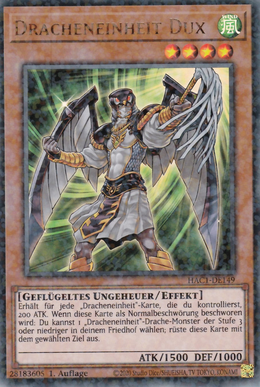 Dracheneinheit Dux - HAC1-DE149 - Duel Terminal Ultra Rare - Deutsch - 1. Auflage - Hidden Arsenal Chapter 1