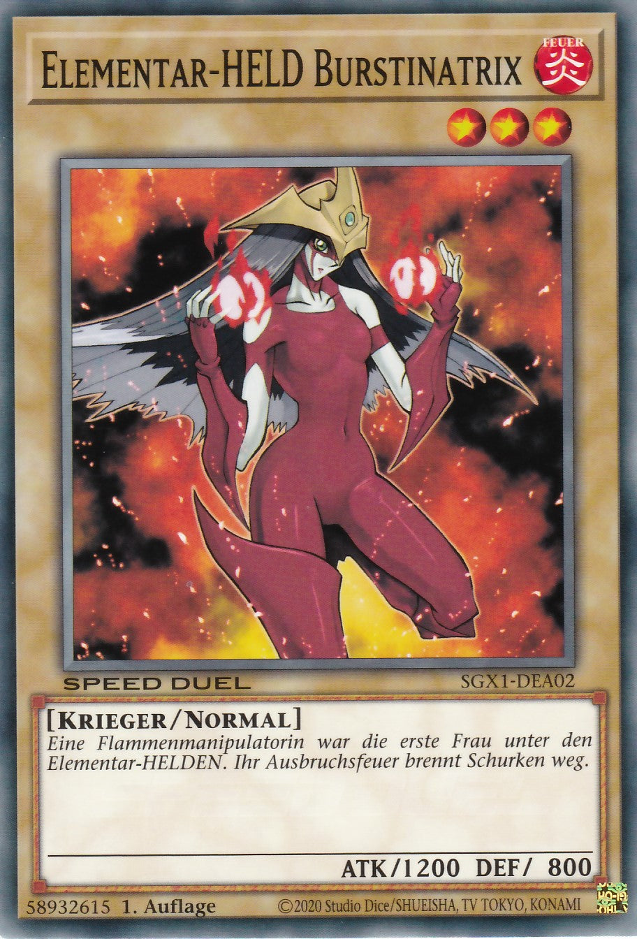 Elementar-HELD Burstinatrix - SGX1-DEA02 - Common - Deutsch - 1. Auflage - Speed Duel GX: Duel Academy Box