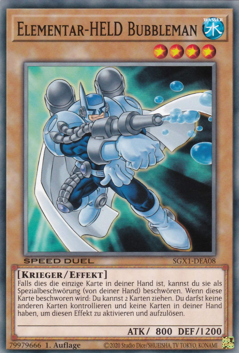 Elementar-HELD Bubbleman - SGX1-DEA08 - Common - Deutsch - 1. Auflage - Speed Duel GX: Duel Academy Box