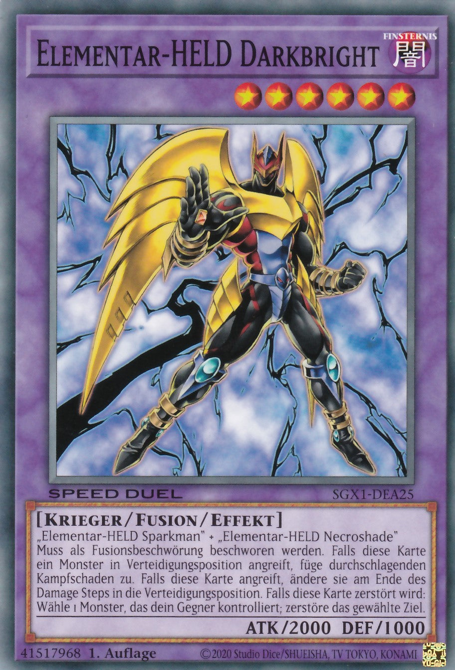 Elementar-HELD Darkbright - SGX1-DEA25 - Common - Deutsch - 1. Auflage - Speed Duel GX: Duel Academy Box