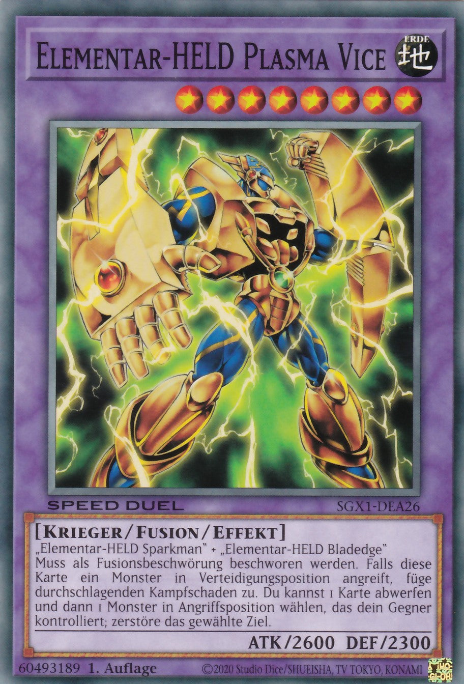 Elementar-HELD Plasma Vice - SGX1-DEA26 - Common - Deutsch - 1. Auflage - Speed Duel GX: Duel Academy Box