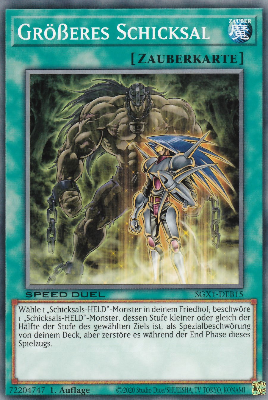 Größeres Schicksal - SGX1-DEB15 - Common - Deutsch - 1. Auflage - Speed Duel GX: Duel Academy Box