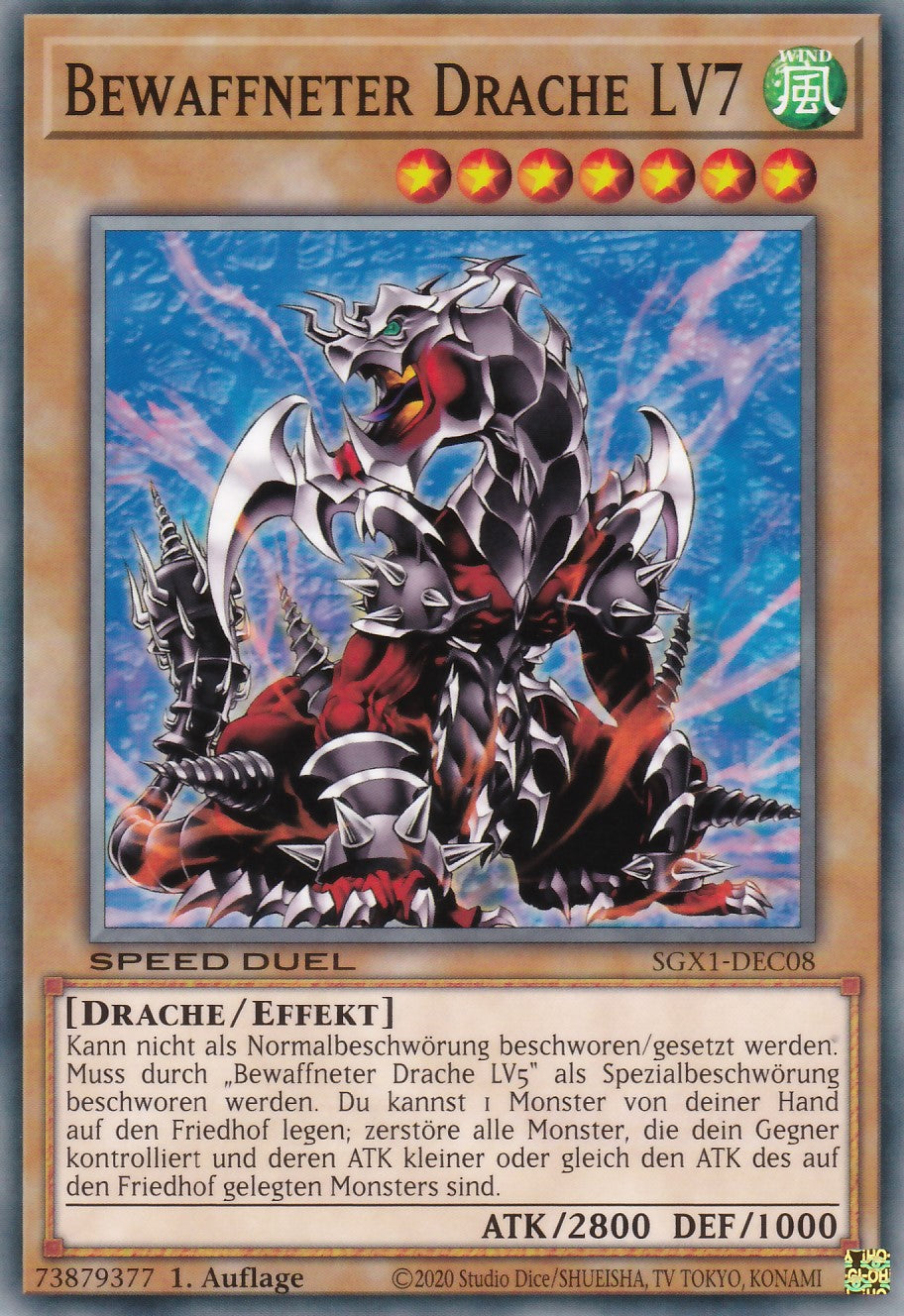 Bewaffneter Drache LV7 - SGX1-DEC08 - Common - Deutsch - 1. Auflage - Speed Duel GX: Duel Academy Box