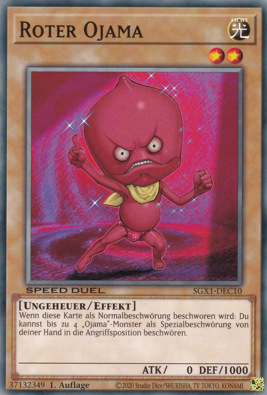 Roter Ojama - SGX1-DEC10 - Common - Deutsch - 1. Auflage - Speed Duel GX: Duel Academy Box