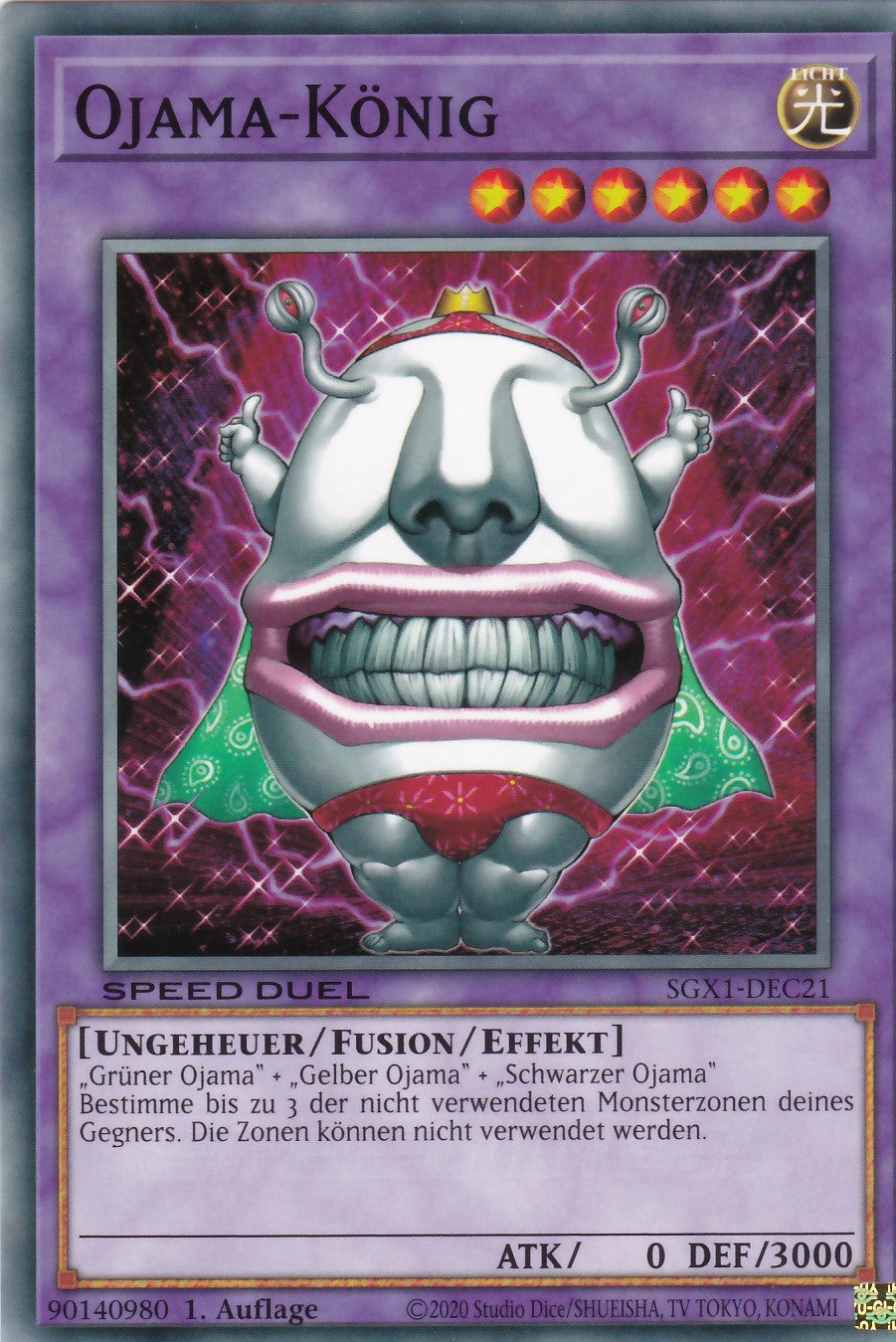 Yu-Gi-Oh! Ojama Blue Trading Card - SGX1-ENC11 Common 1st Edition From Speed Duel GX: Duel Academy Box