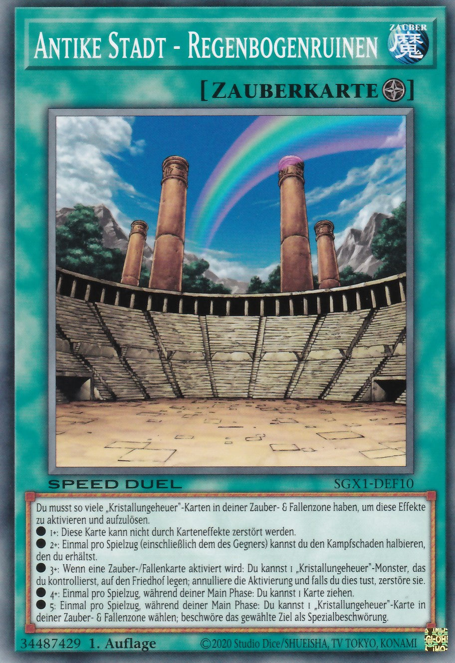 Antike Stadt - Regenbogenruinen - SGX1-DEF10 - Common - Deutsch - 1. Auflage - Speed Duel GX: Duel Academy Box