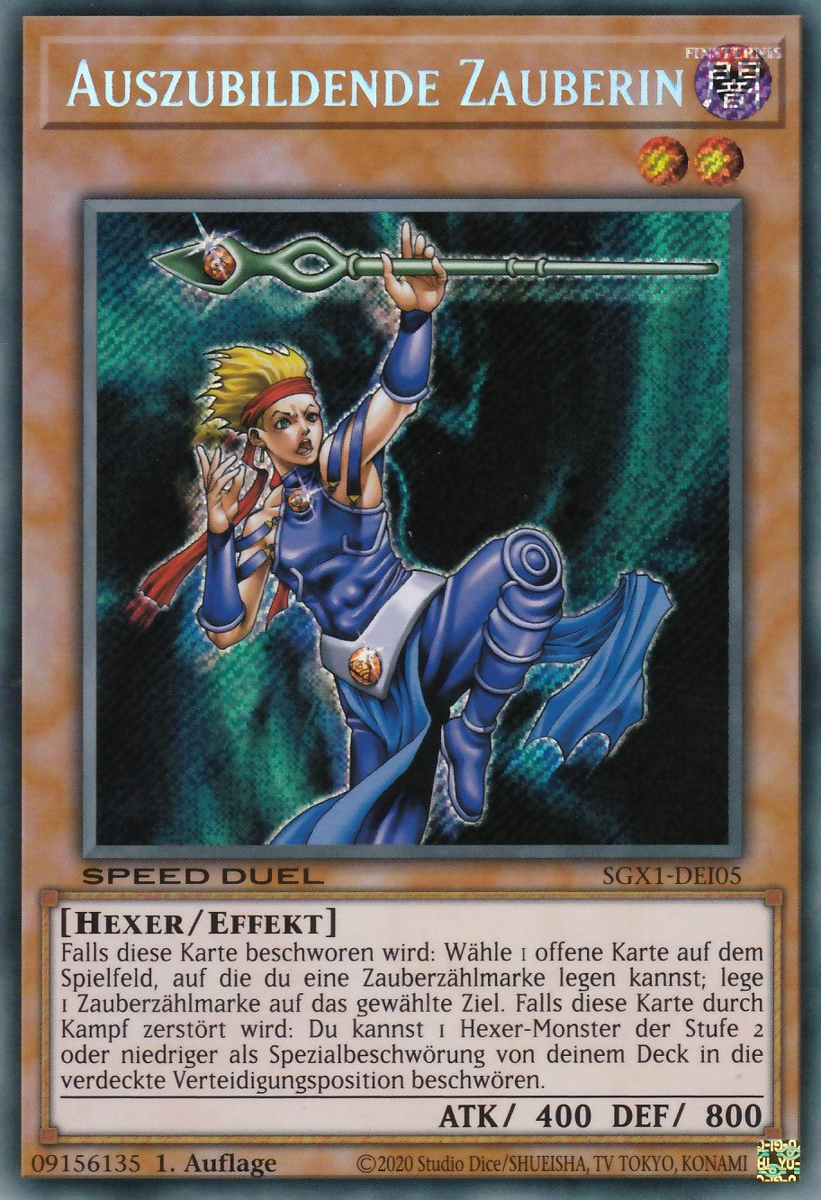 Auszubildende Zauberin - SGX1-DEI05 - Secret Rare - Deutsch - 1. Auflage - Speed Duel GX: Duel Academy Box