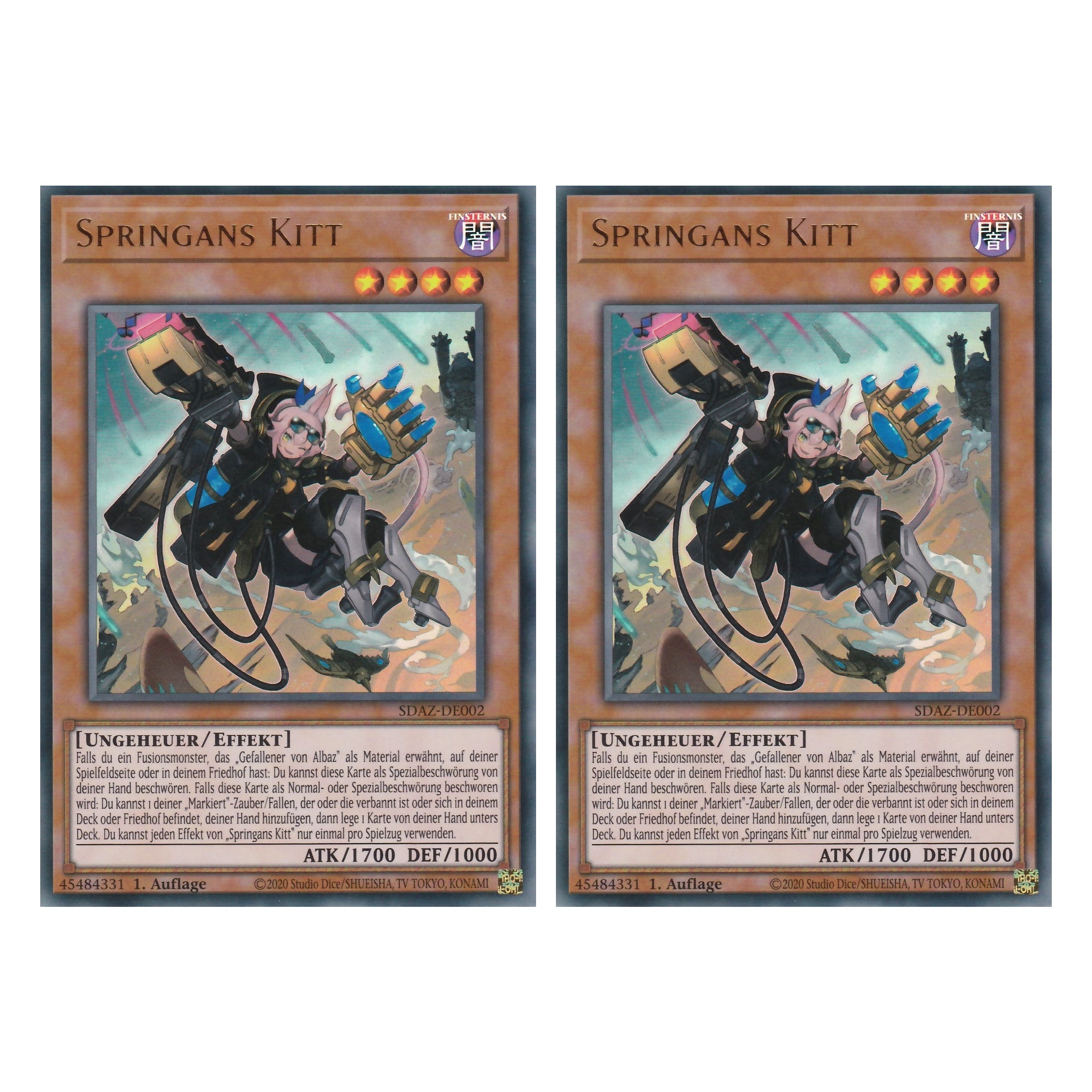 Springans Kitt - SDAZ-DE002 - Ultra Rare - Deutsch - 1. Auflage - Structure Deck: Albaz Strike - Yu-Gi-Oh! - Duo Set (2 Stück)