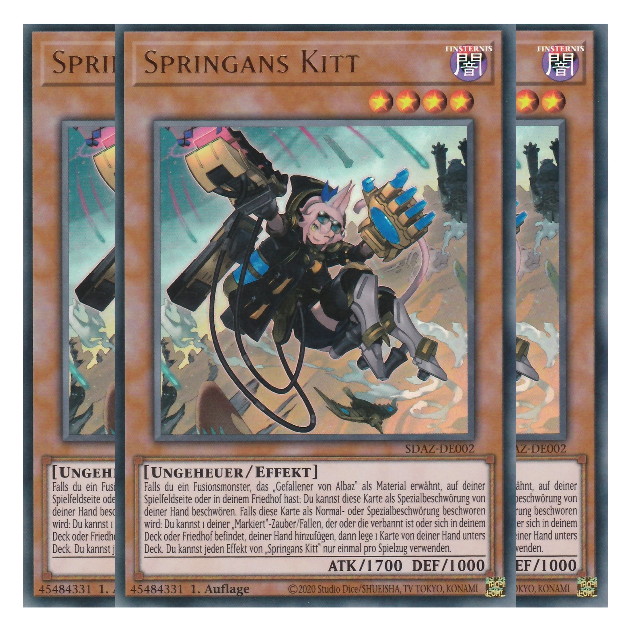 Springans Kitt - SDAZ-DE002 - Ultra Rare - Deutsch - 1. Auflage - Structure Deck: Albaz Strike - Yu-Gi-Oh! - Playset (3 Kopien)
