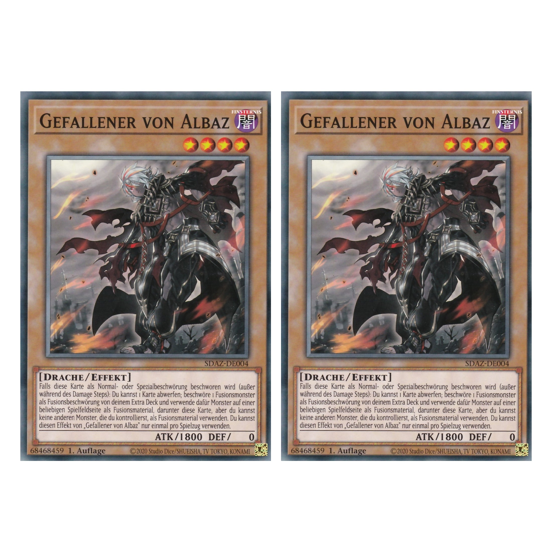 Gefallener von Albaz - SDAZ-DE004 - Common - Deutsch - 1. Auflage - Structure Deck: Albaz Strike - Yu-Gi-Oh! - Duo Set (2 Stück)