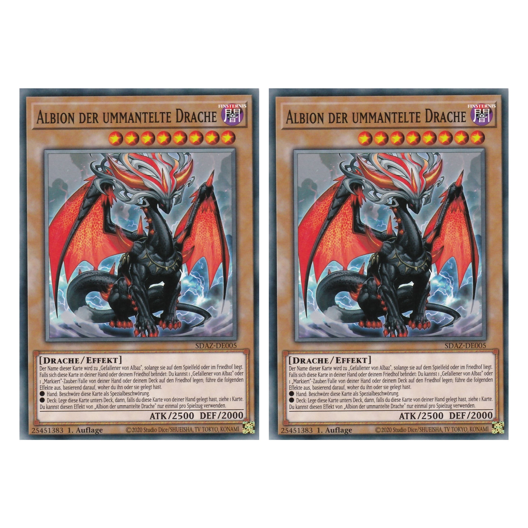 Albion der ummantelte Drache - SDAZ-DE005 - Common - Deutsch - 1. Auflage - Structure Deck: Albaz Strike - Yu-Gi-Oh! - Duo Set (2 Stück)