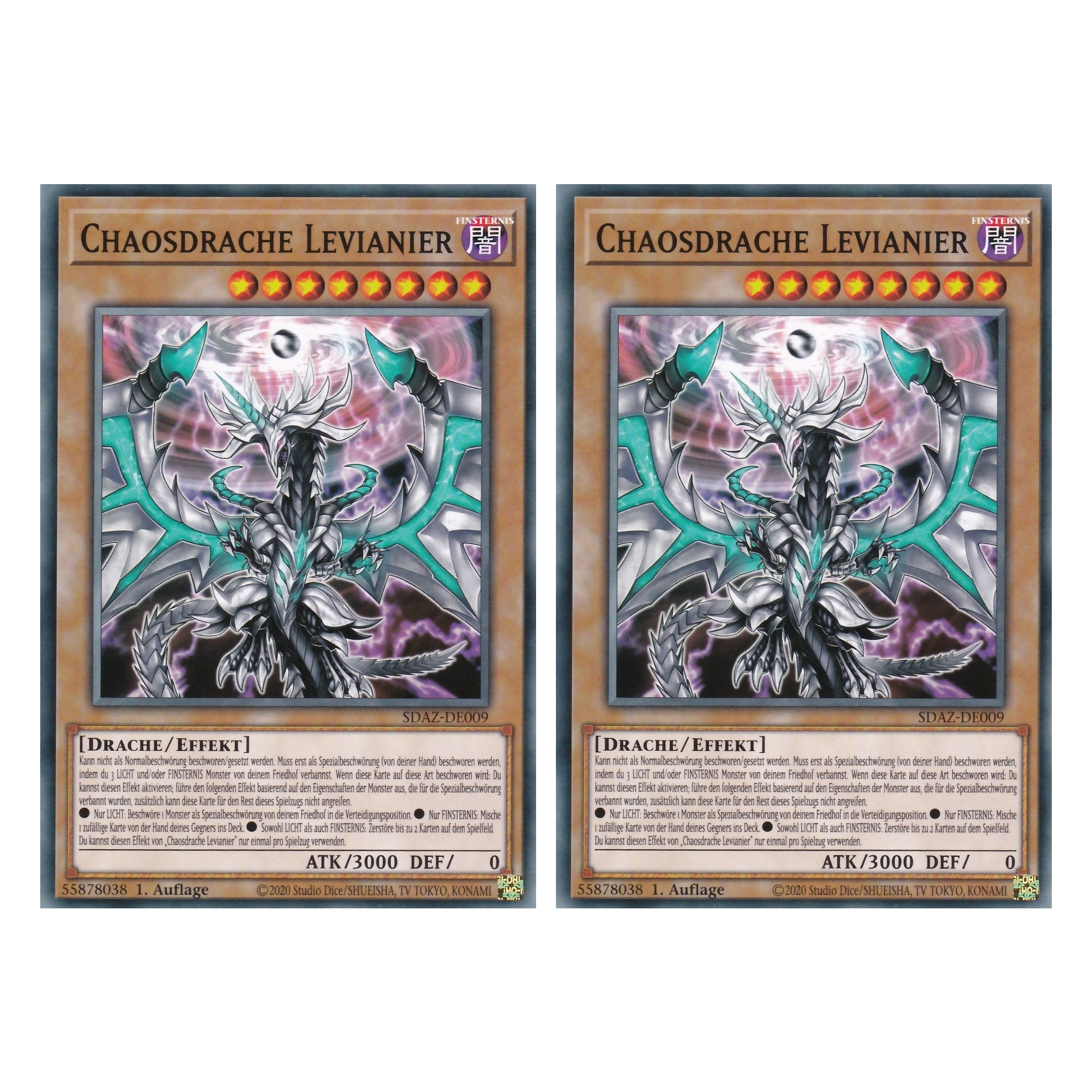 Chaosdrache Levianier - SDAZ-DE009 - Common - Deutsch - 1. Auflage - Structure Deck: Albaz Strike - Yu-Gi-Oh! - Duo Set (2 Stück)